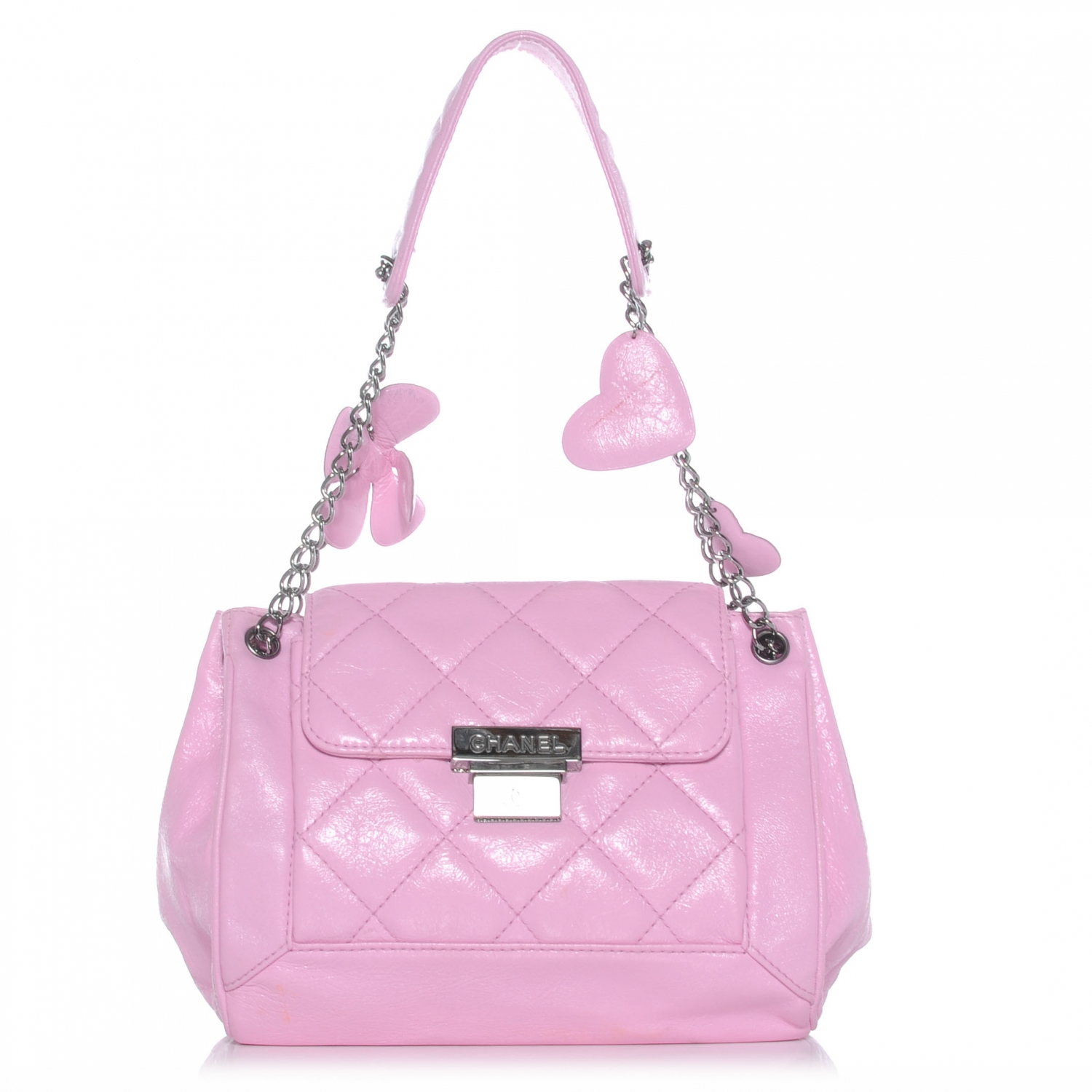 chanel quilted heart bag