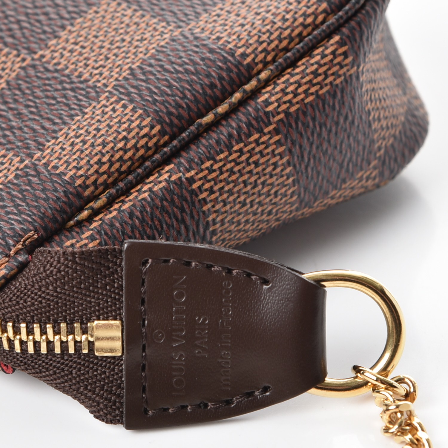 louis vuitton pochette accessoires damier ebene mini brown