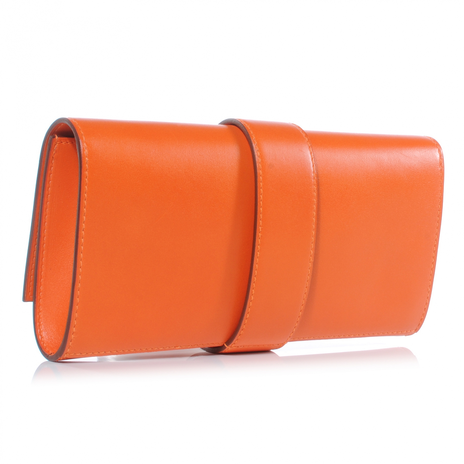 hermes orange clutch