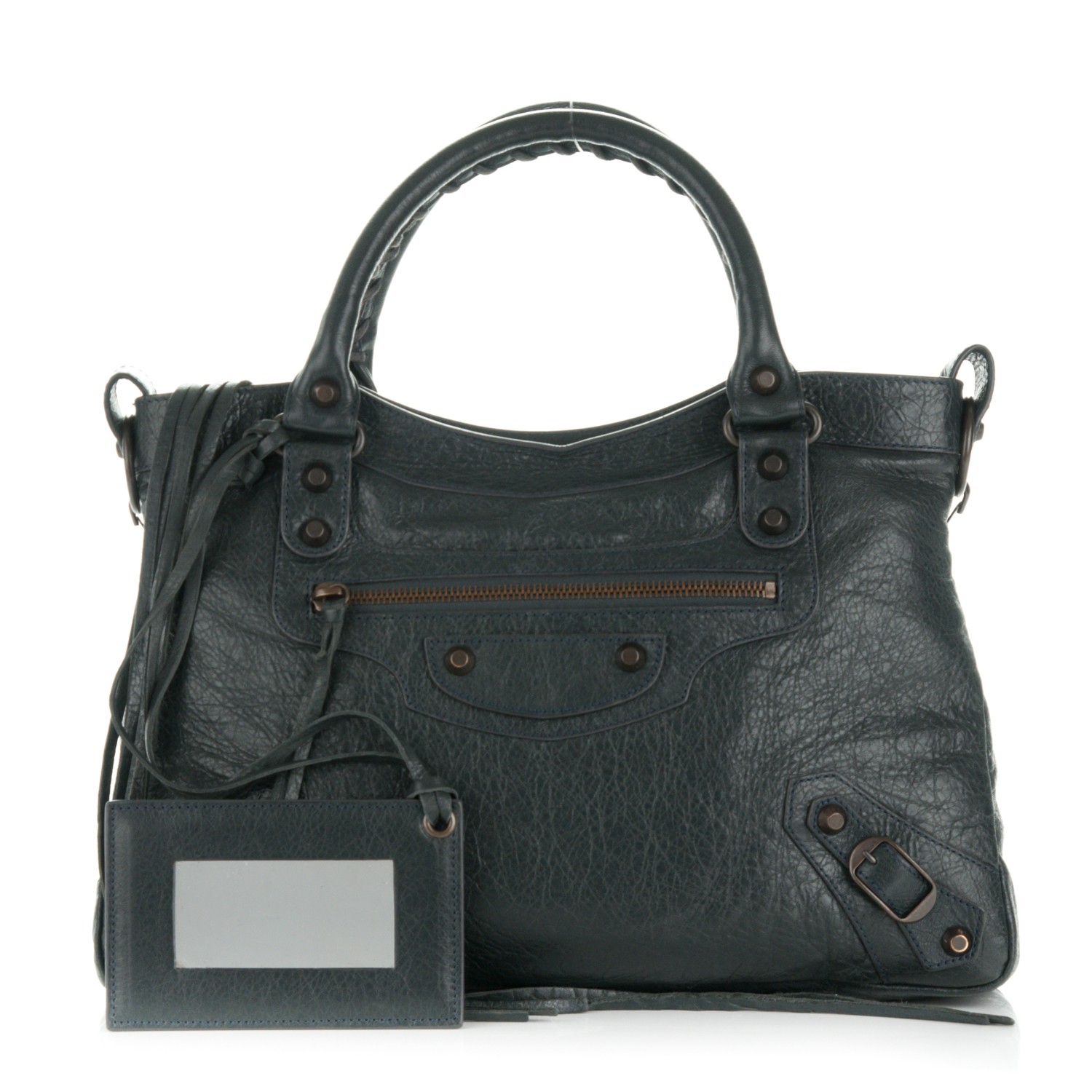 BALENCIAGA Agneau Classic Hardware Town Anthracite 176907 | FASHIONPHILE