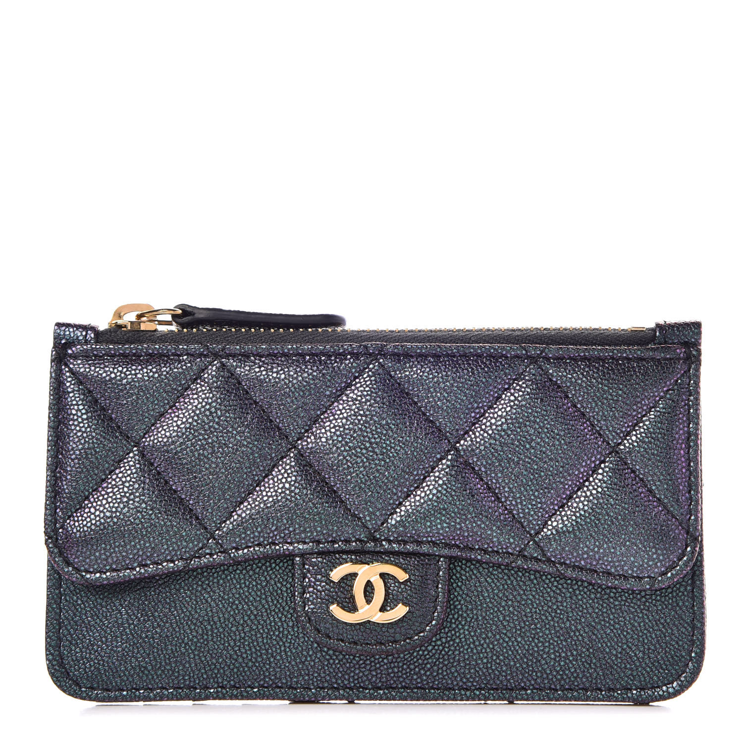 CHANEL Iridescent Caviar Quilted Flap 