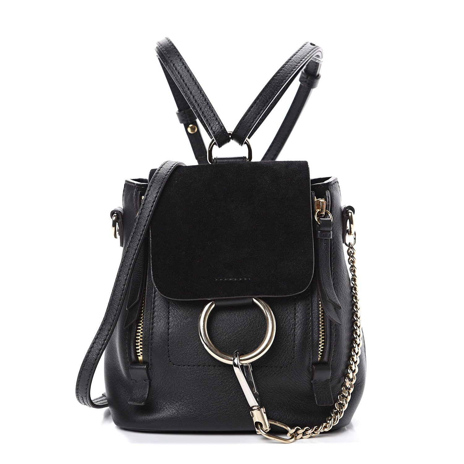 chloe faye backpack mini black