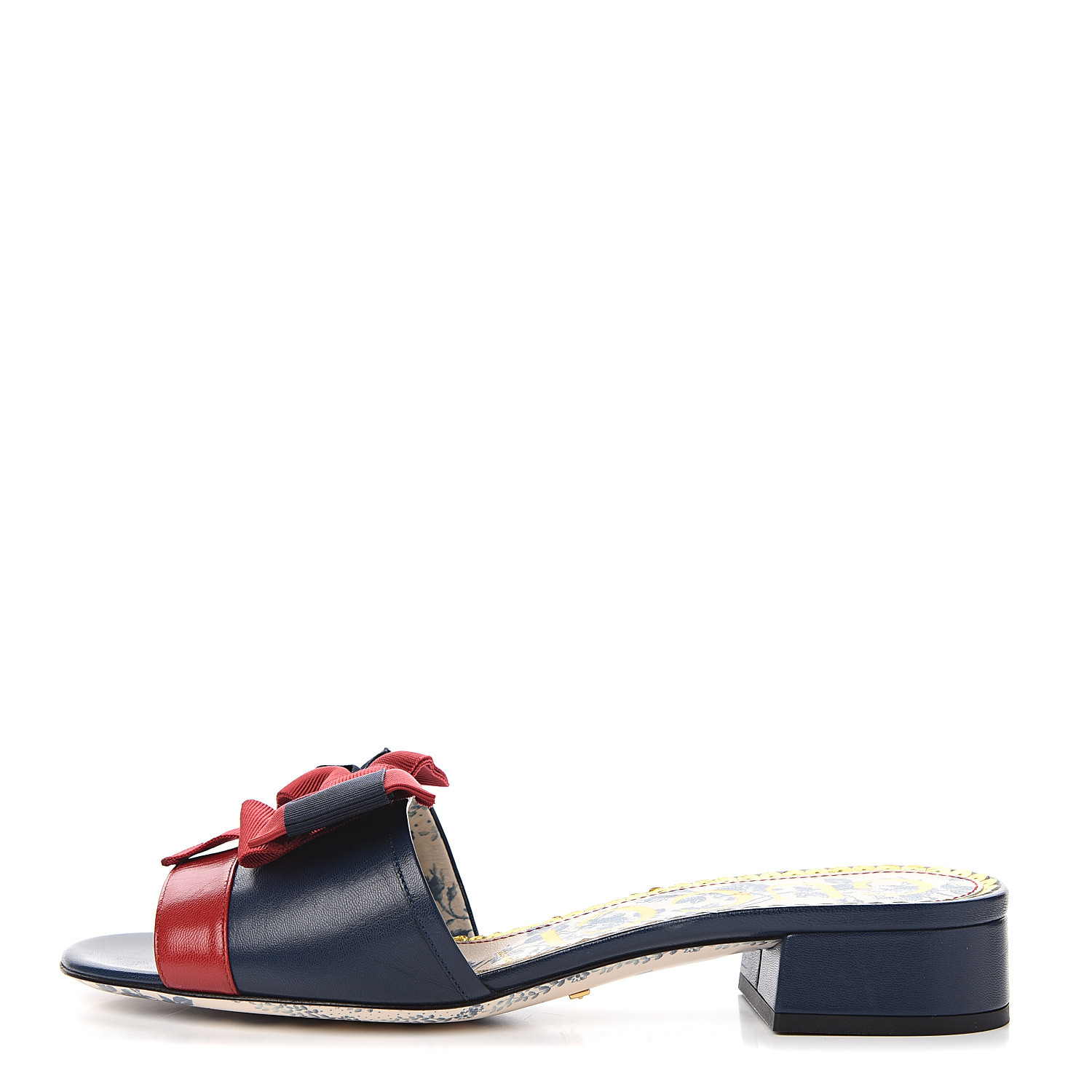 navy bow sandals