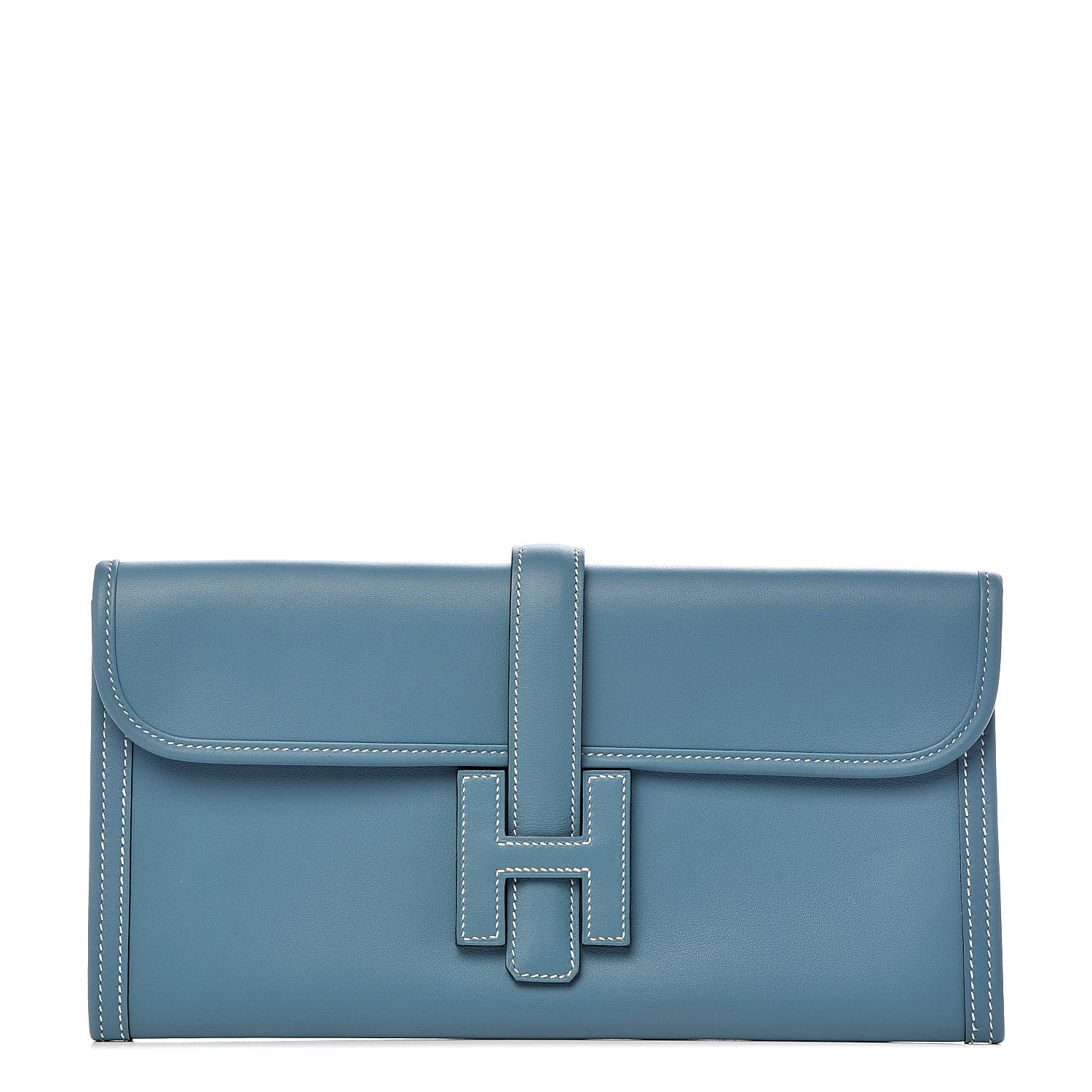 HERMES Swift Jige Elan 29 Clutch Blue Jean 511678