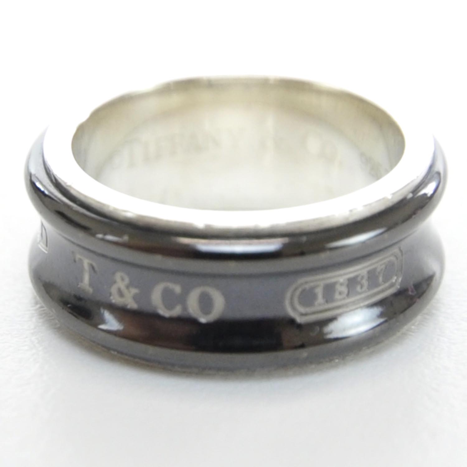 TIFFANY Sterling Silver Titanium 1837 Ring 6 31670
