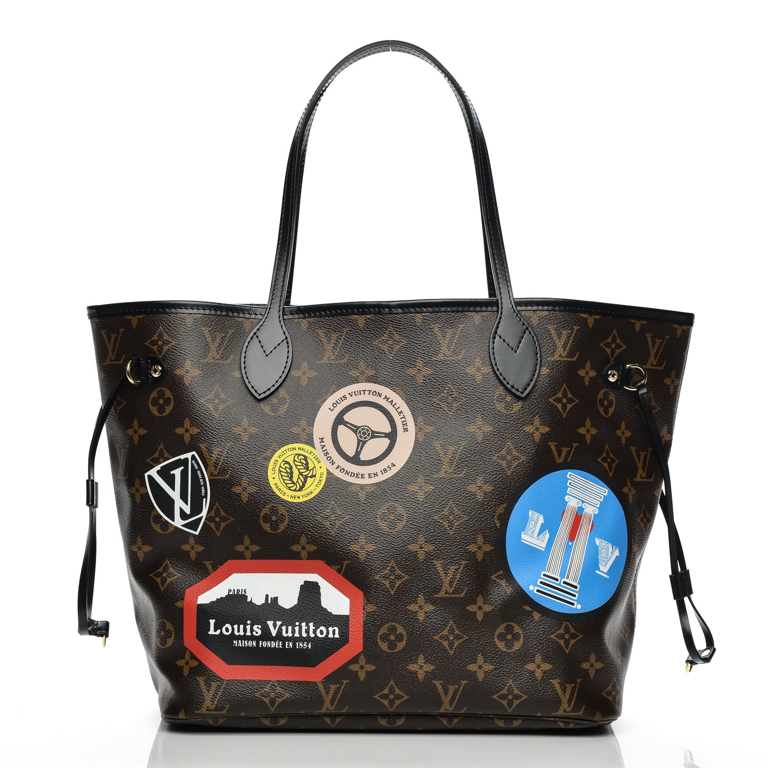 Louis Vuitton 2016 Monogram World Tour Neverfull MM with Pouch