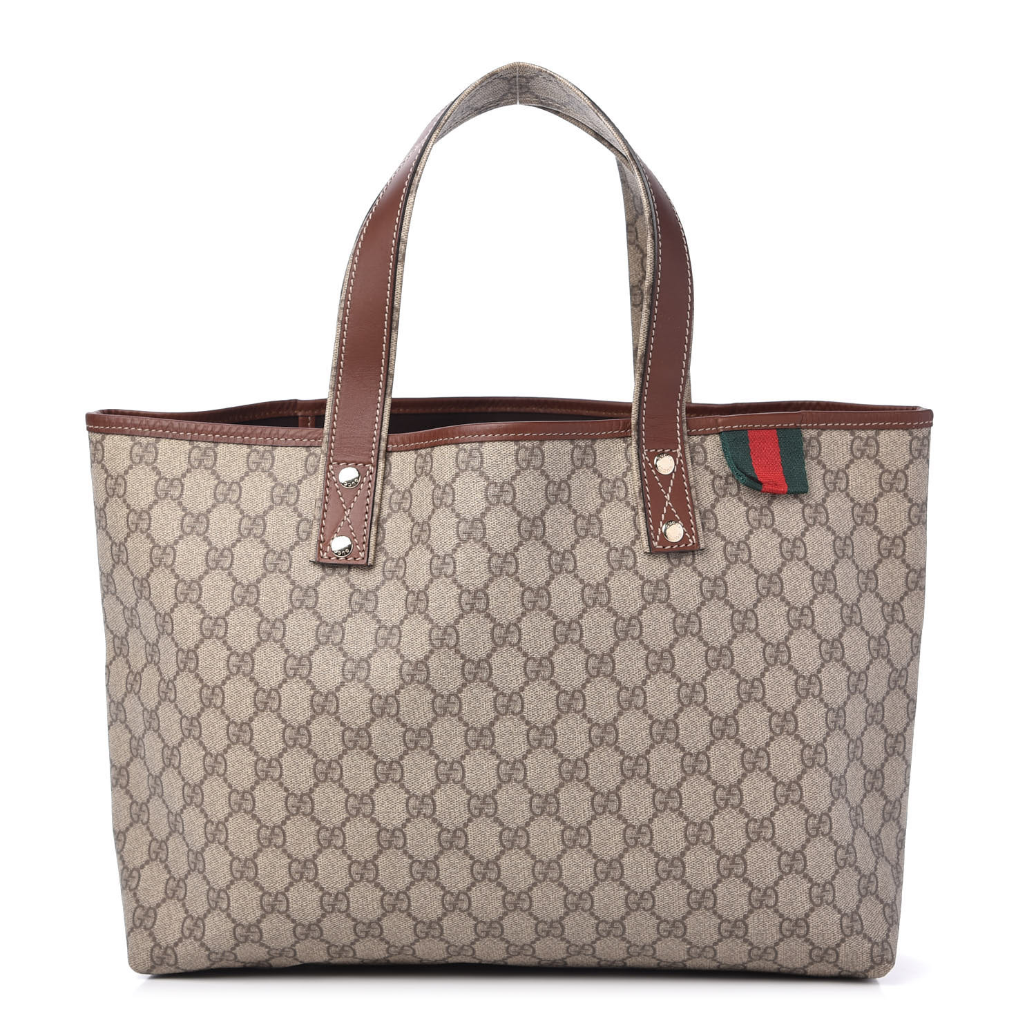 GUCCI GG Plus Monogram Medium Signature Web Loop Tote Brown 731788 ...