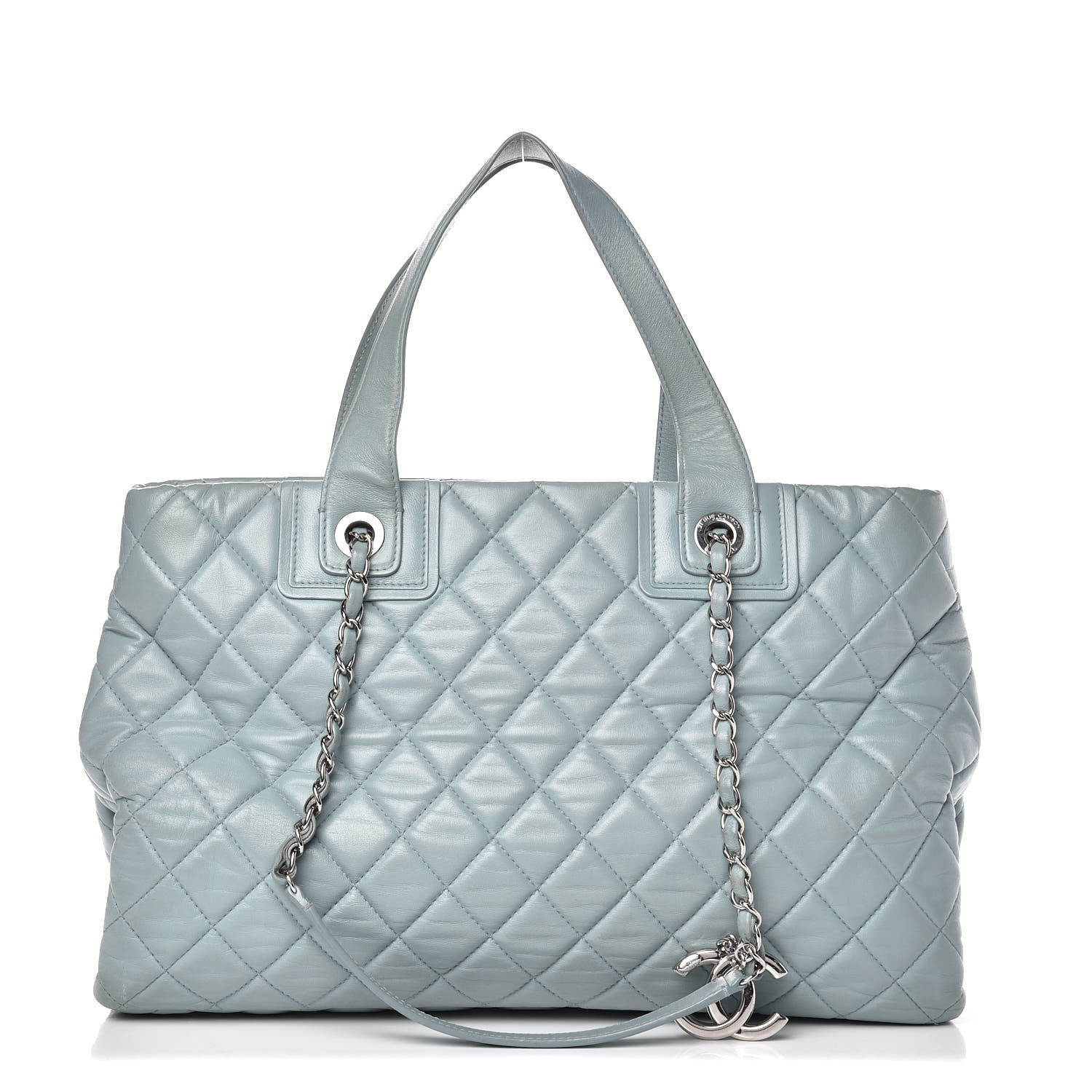 chanel quilted shopping tote