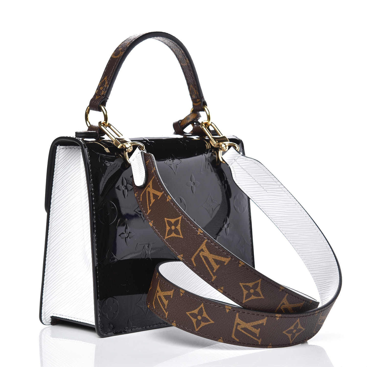 Spring street patent leather handbag Louis Vuitton Pink in Patent