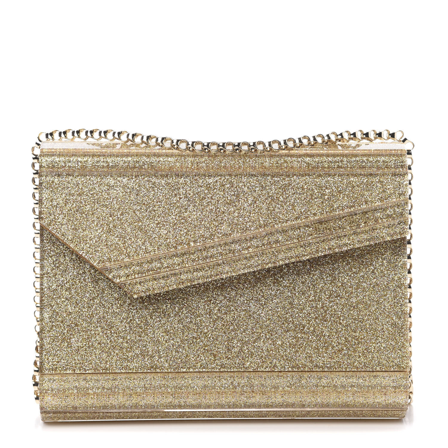 jimmy choo gold clutch