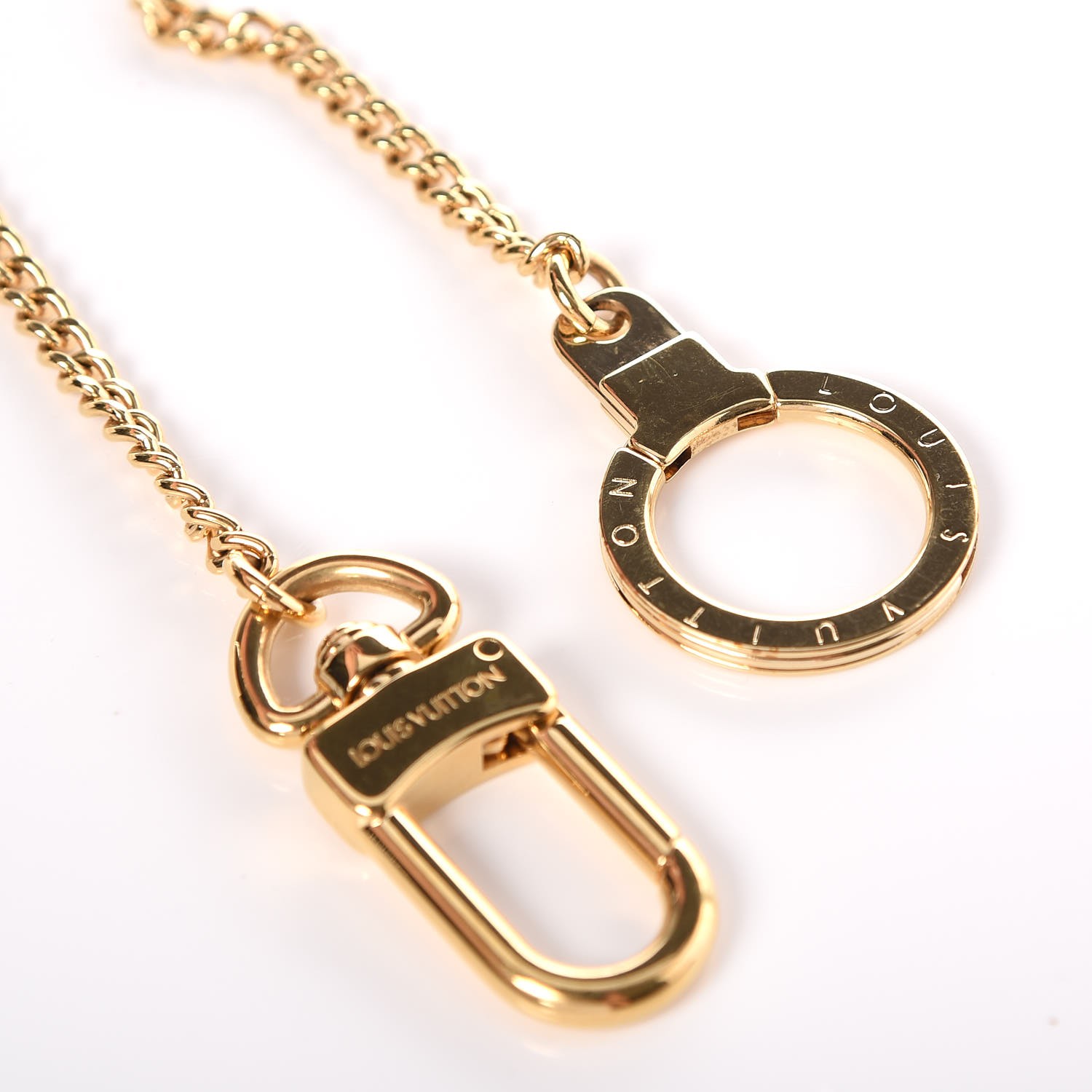 LOUIS VUITTON Pochette Extender Key Ring Chain Gold 260413