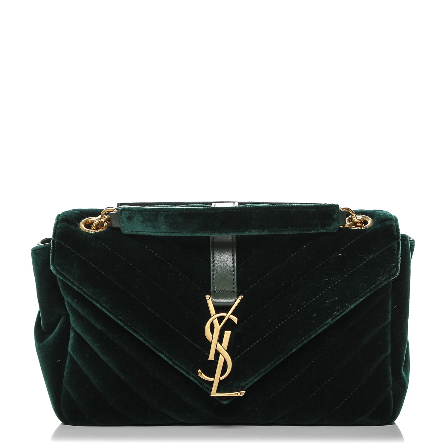 ysl green velvet bag