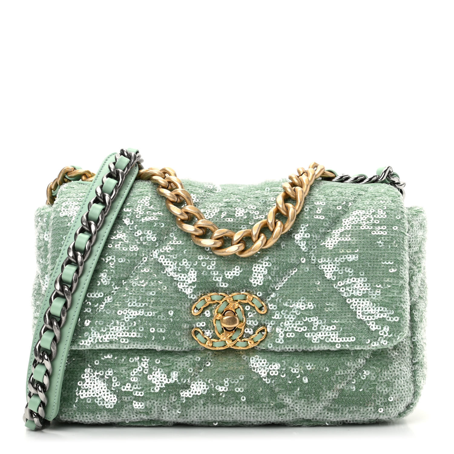 Chanel 19 Flap Bag Green 2024 towncentervb