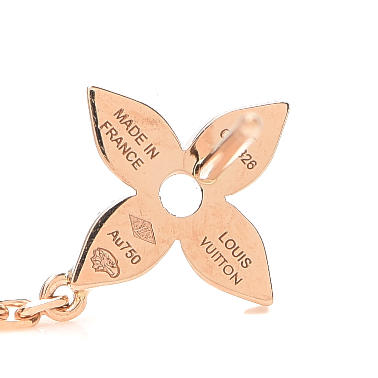 LOUIS VUITTON 18K Pink Gold Diamond Idylle Blossom Stud Earrings 587752