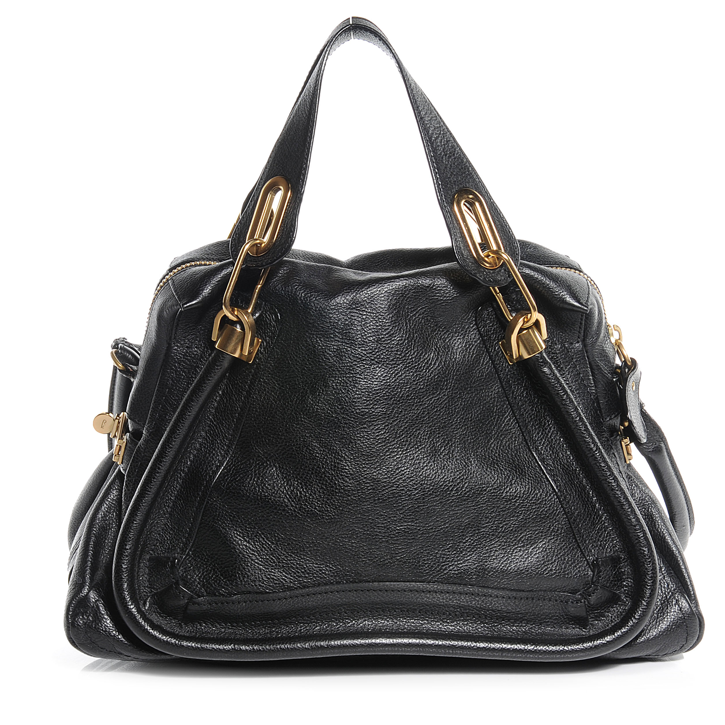 CHLOE Grained Leather Medium Paraty Black 54190