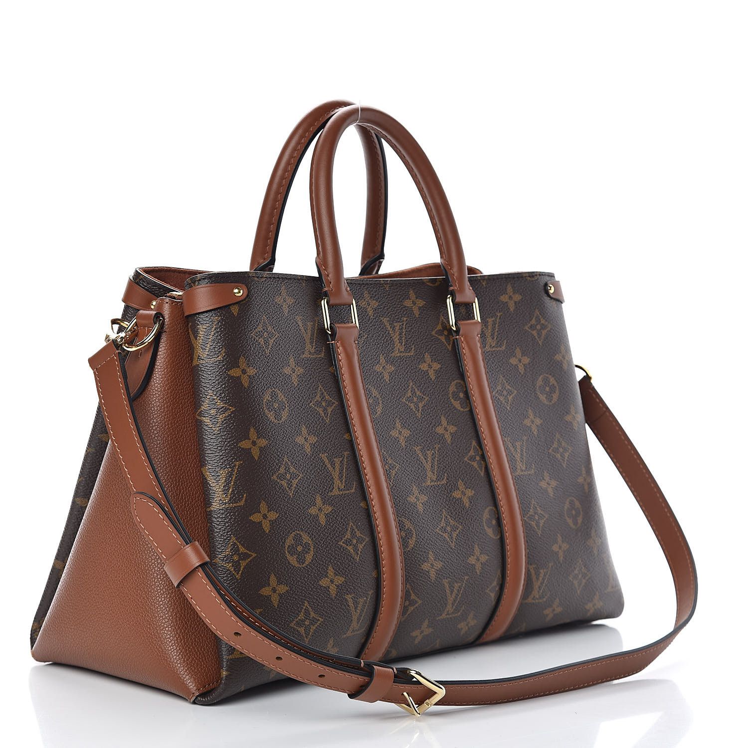 Louis Vuitton Monogram Canvas & Black Leather Soufflot mm - Handbag | Pre-owned & Certified | used Second Hand | Unisex