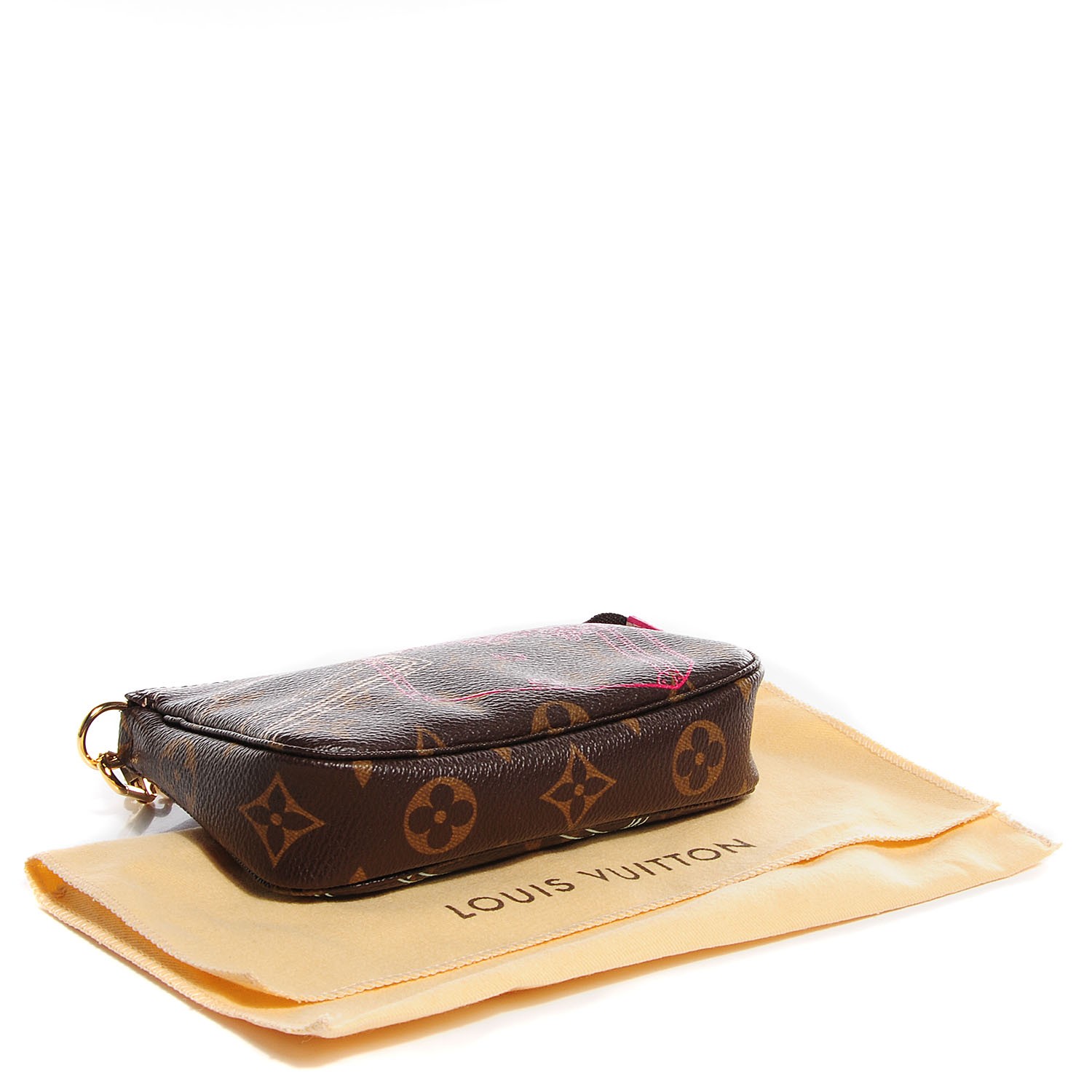 LOUIS VUITTON Monogram Christmas Animation Mini Pochette Accessories 98830