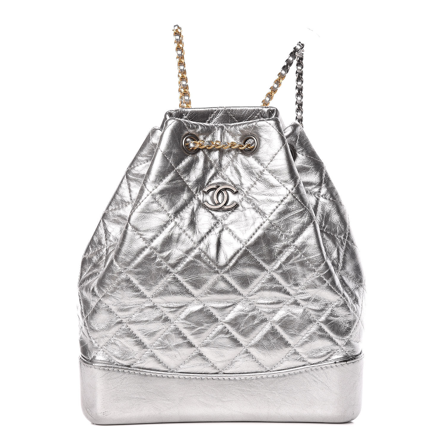 chanel gabrielle backpack silver