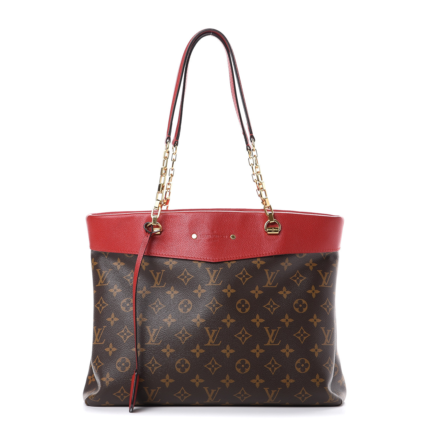 Authentic Louis Vuitton Bucket PM Cherry Cerise Monogram Tote Shoulder Bag