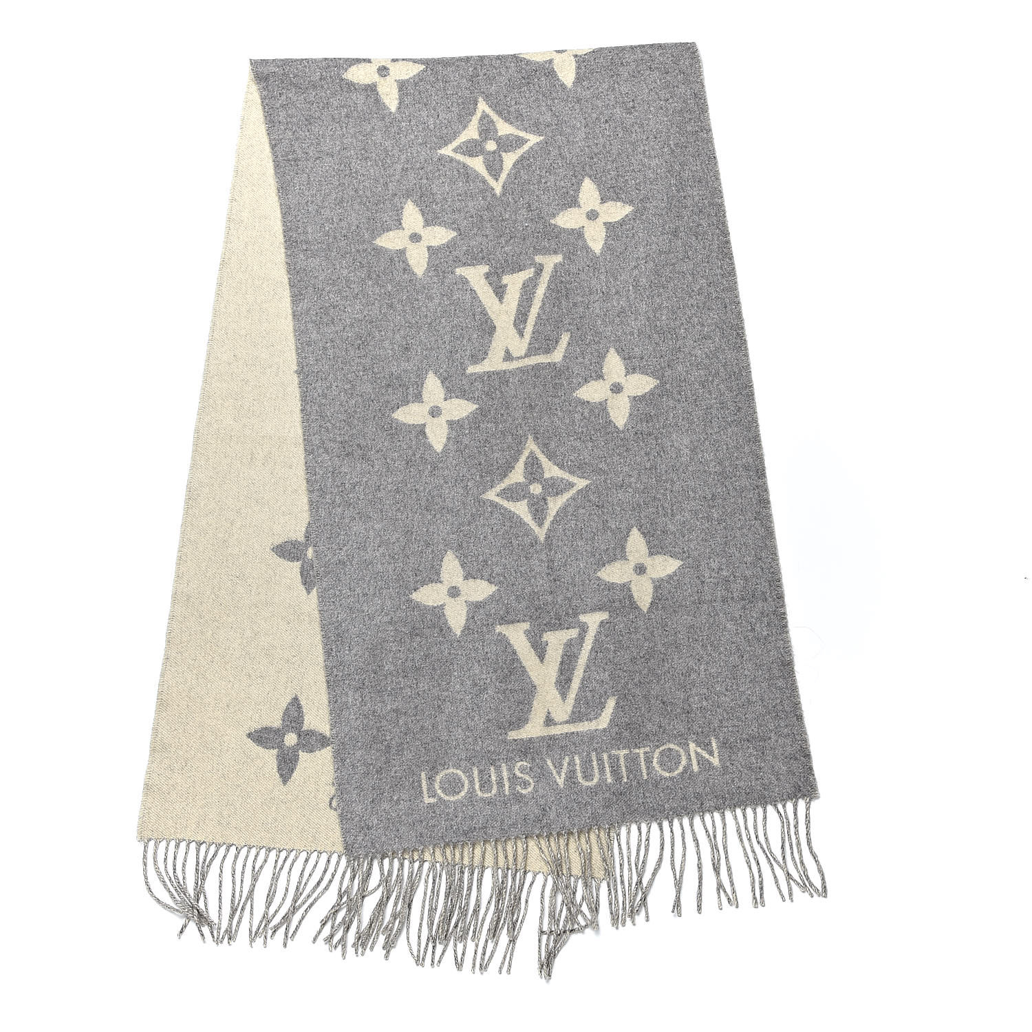 LOUIS VUITTON Cashmere Monogram Reykjavik Scarf 417494