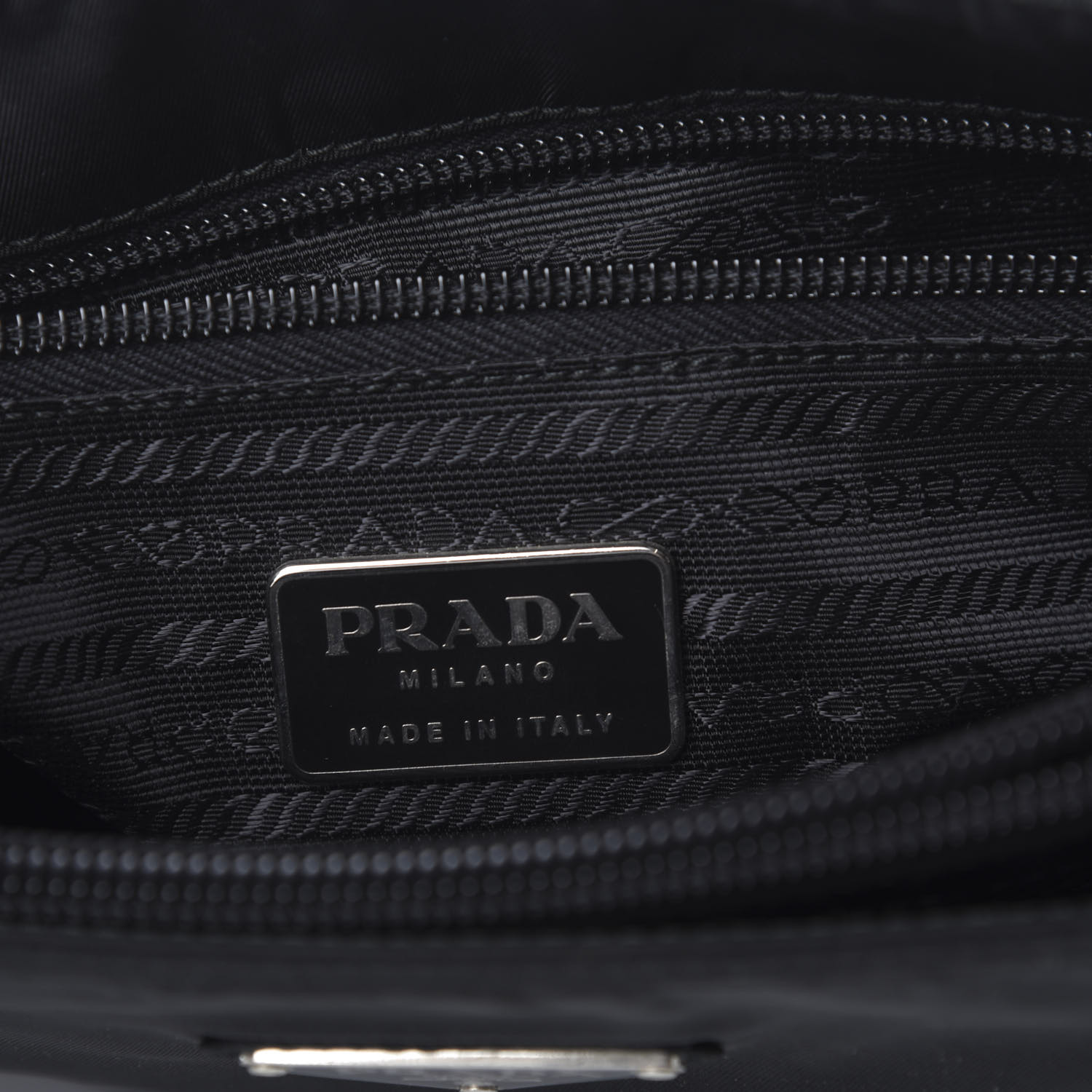 PRADA Tessuto Nylon Chain Shoulder Bag Black 619379 | FASHIONPHILE