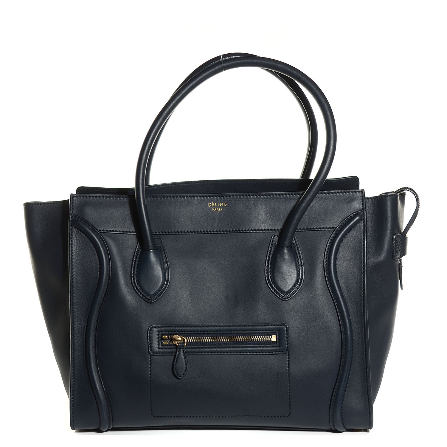 CELINE Smooth Calfskin Shoulder Luggage Navy 108934