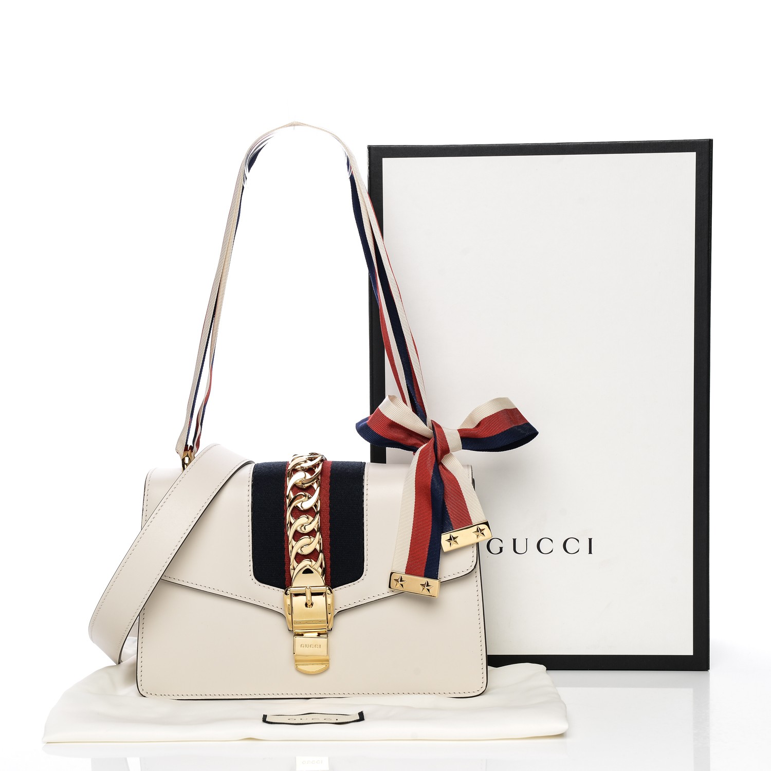 gucci sylvie small white