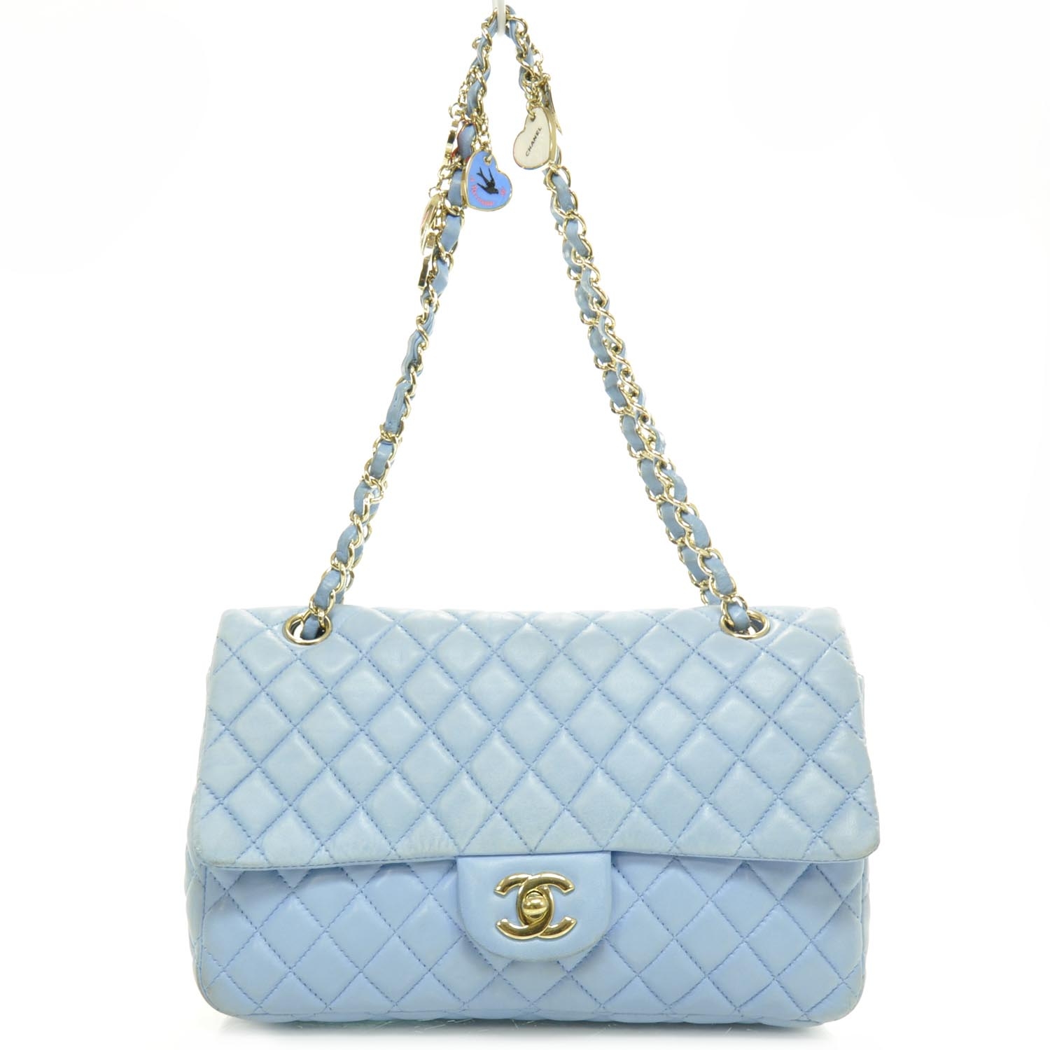 baby blue chanel purse