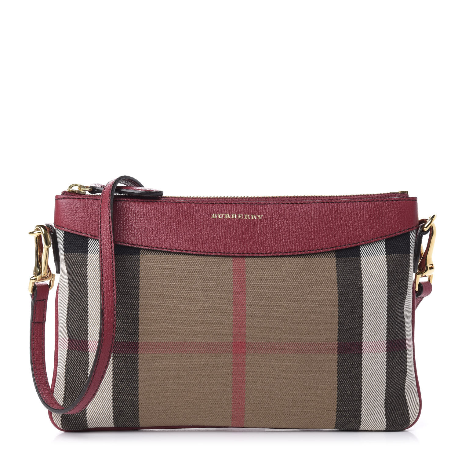 burberry house check crossbody clutch