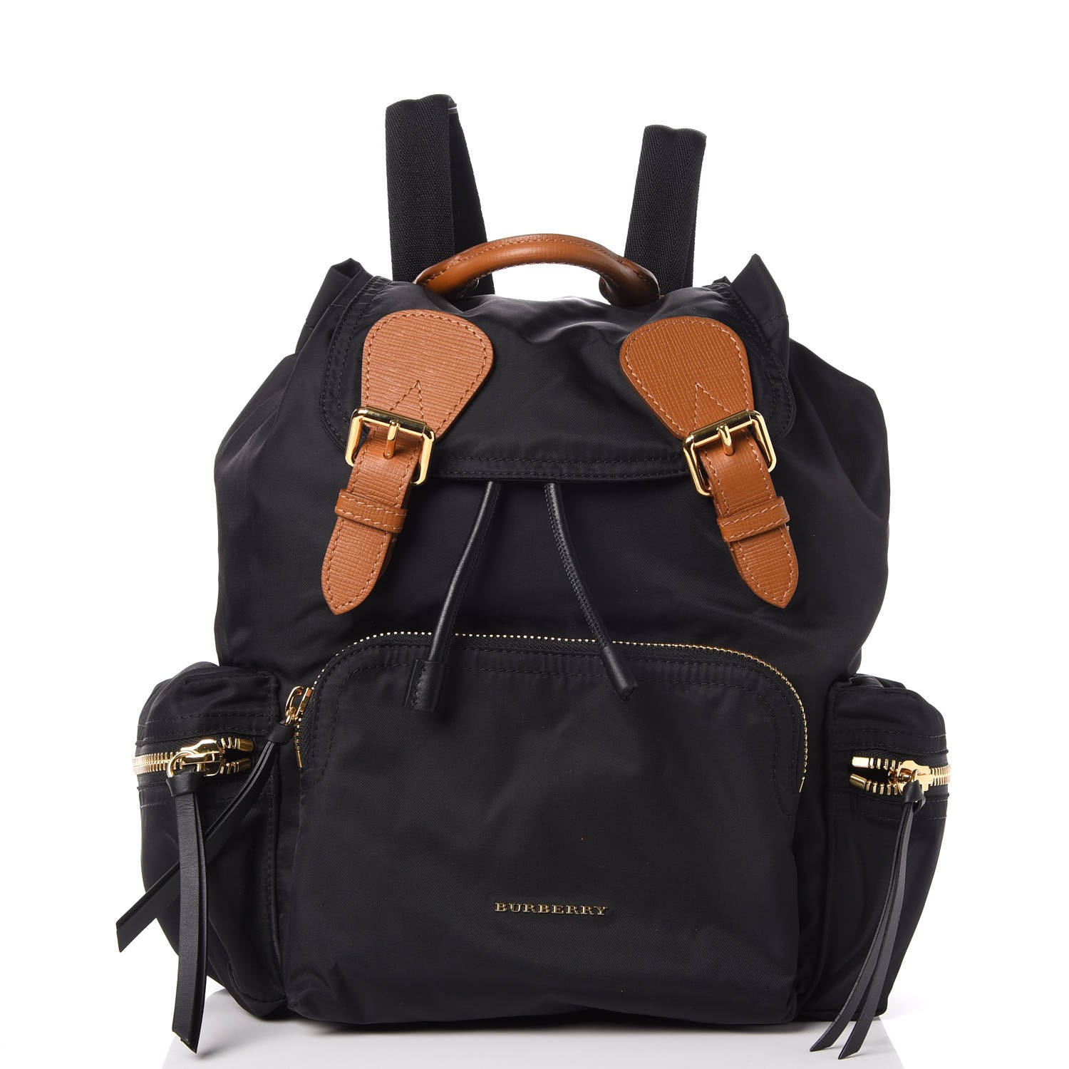 BURBERRY Nylon Medium Rucksack Backpack Black 273451