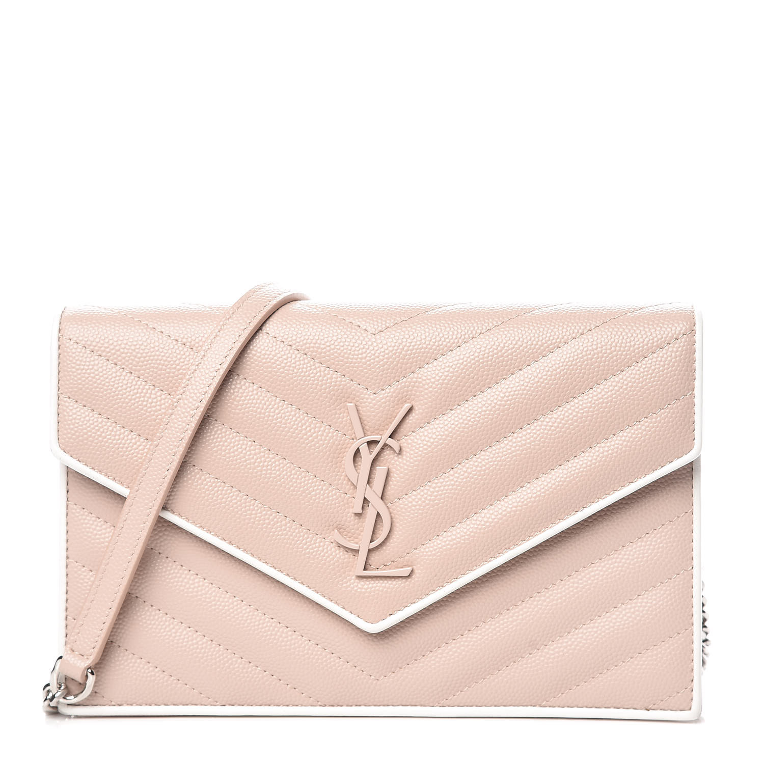 saint laurent monogram envelope chain wallet