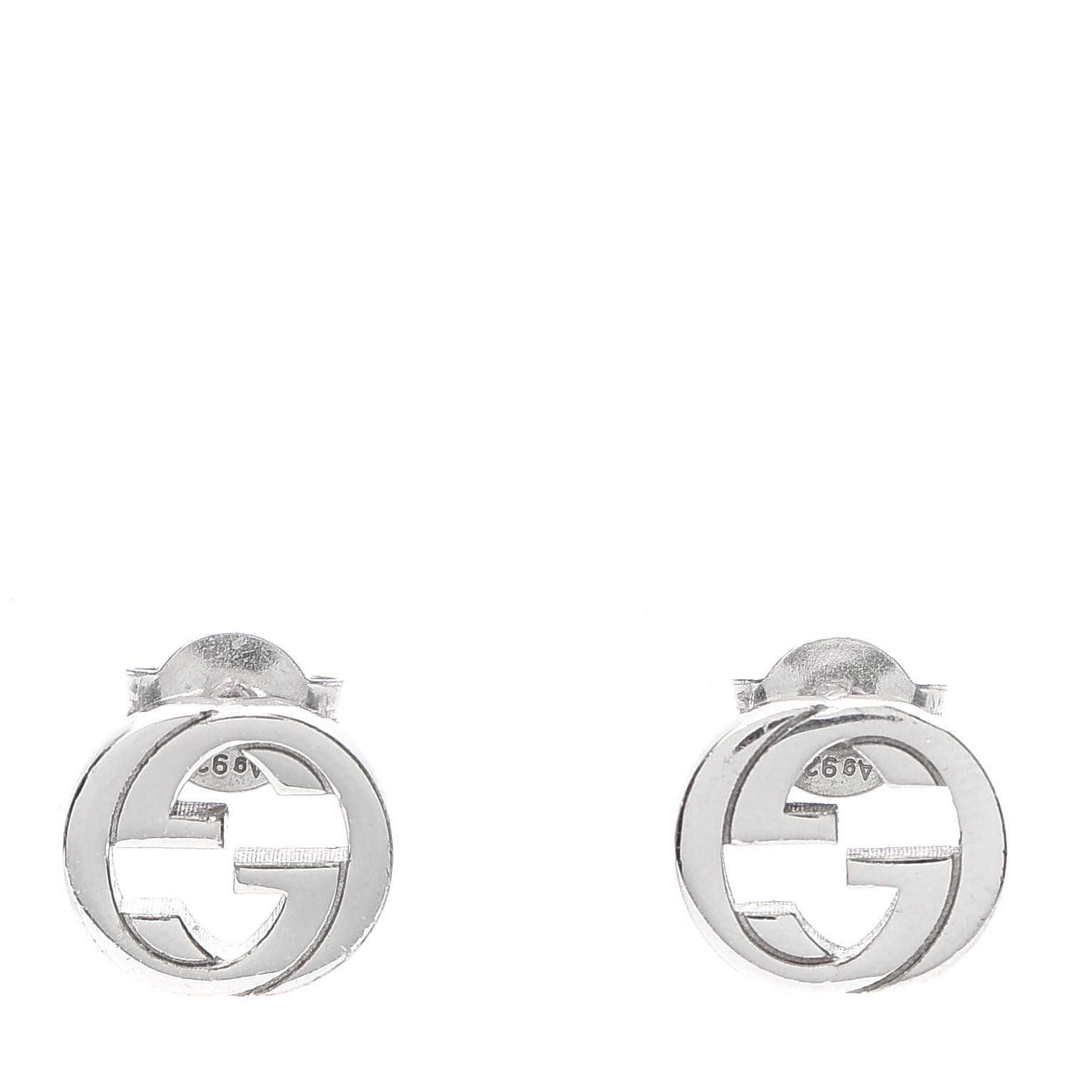 gucci interlocking g silver earrings