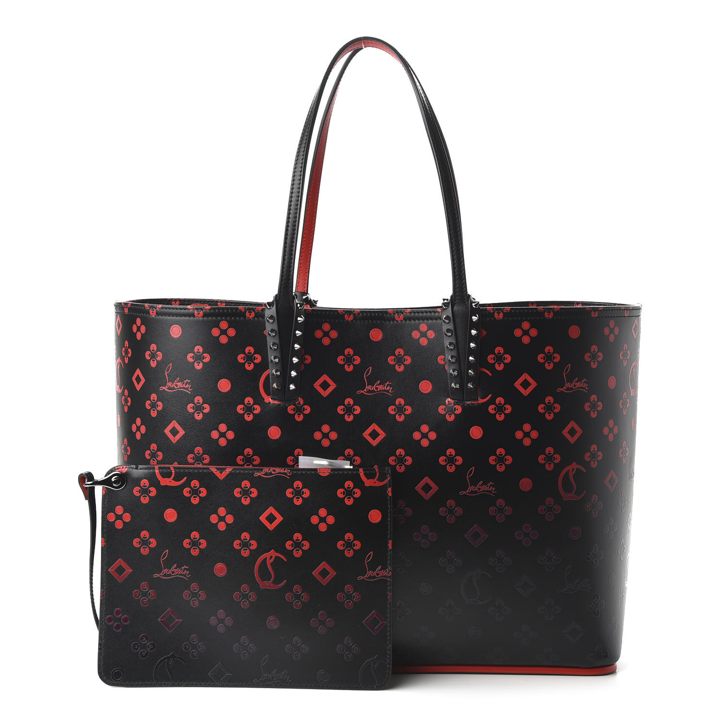 cabata loubinthesky red sole tote bag