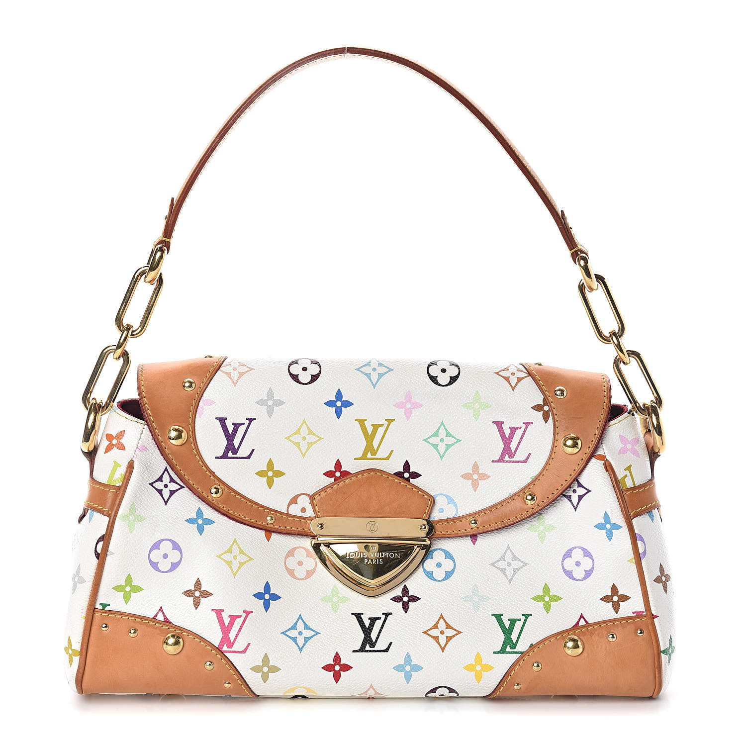 LOUIS VUITTON Monogram Multicolor Beverly MM White 504472 | FASHIONPHILE