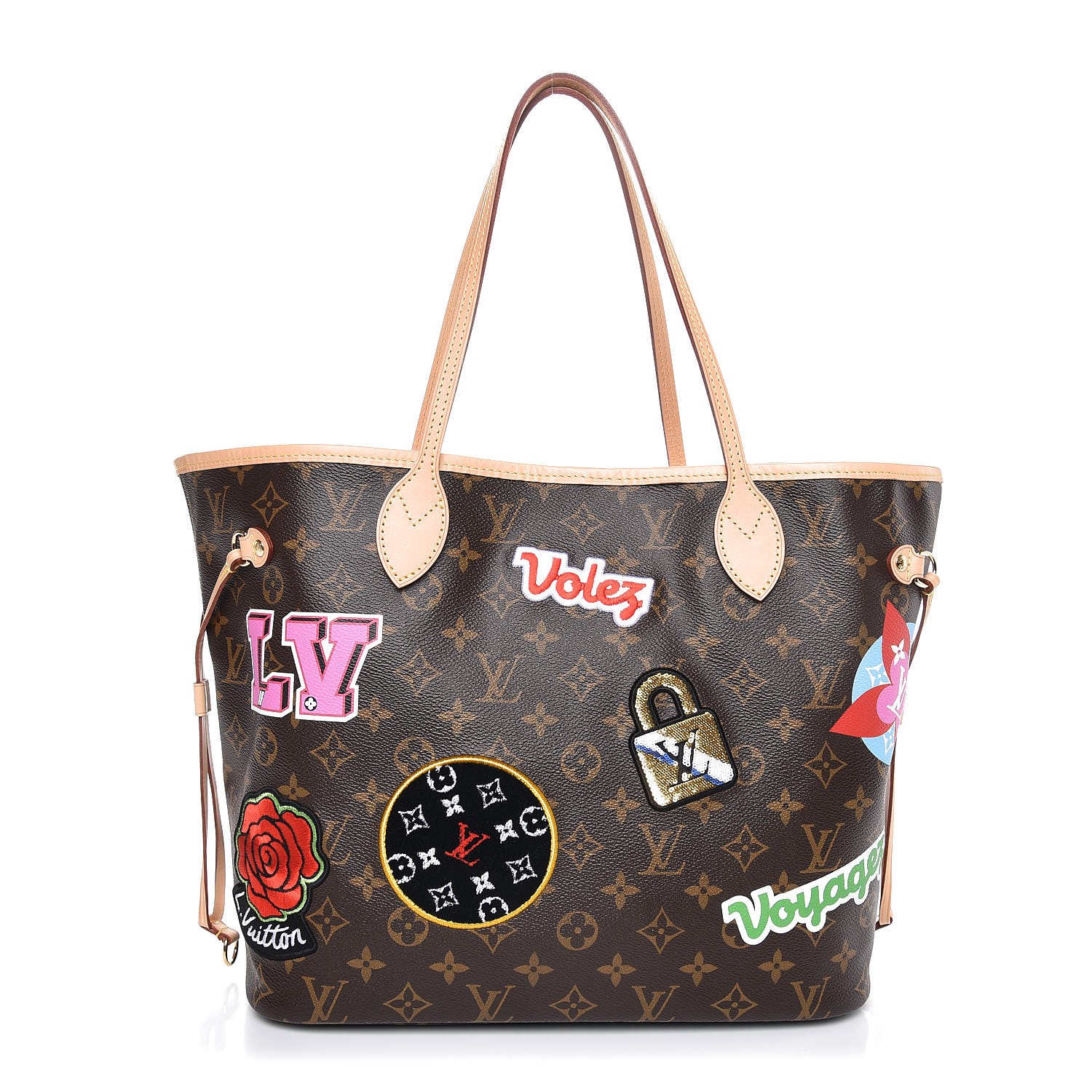 Neverfull MM Patches bag in black epi leather Louis Vuitton - Second Hand /  Used – Vintega