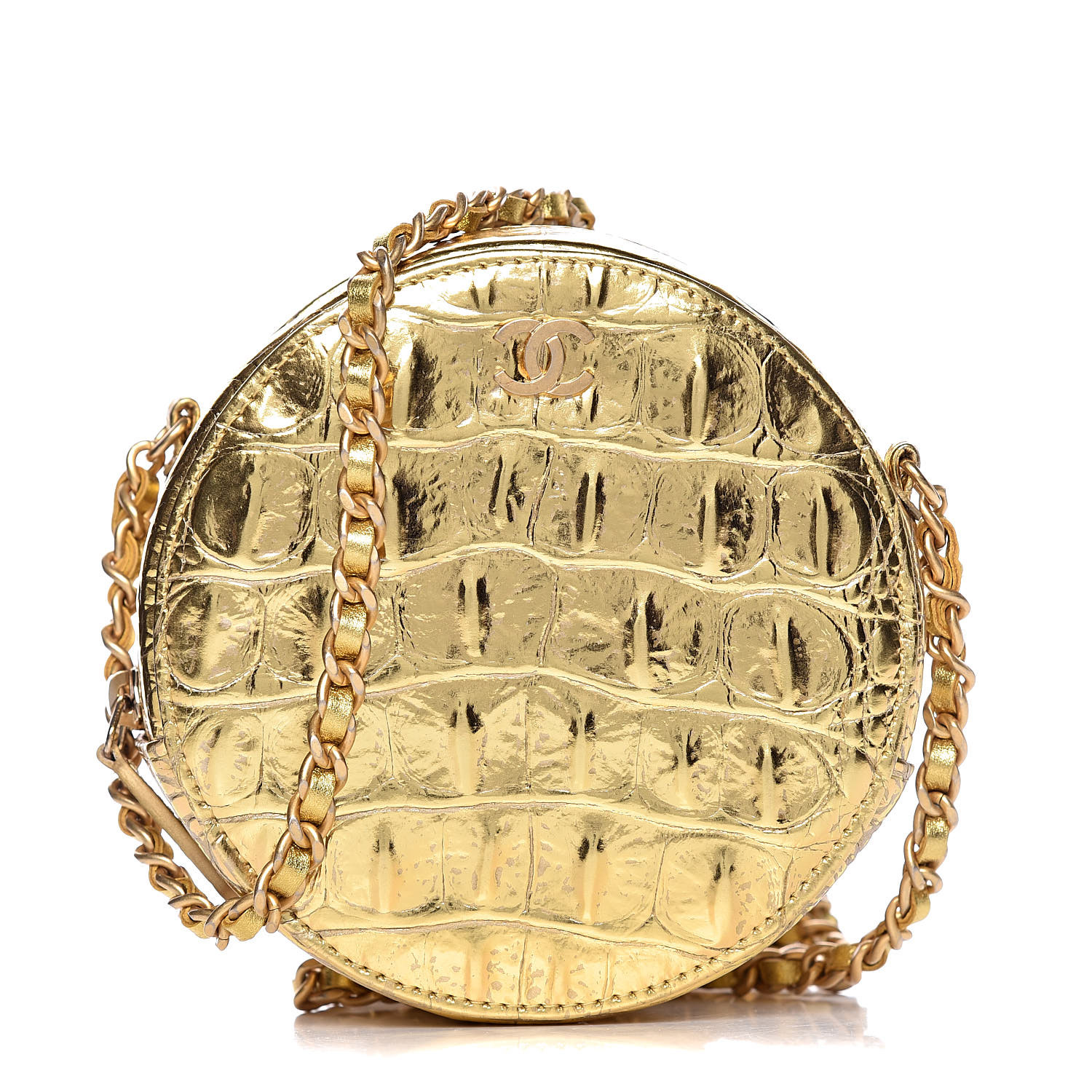 gold circle clutch