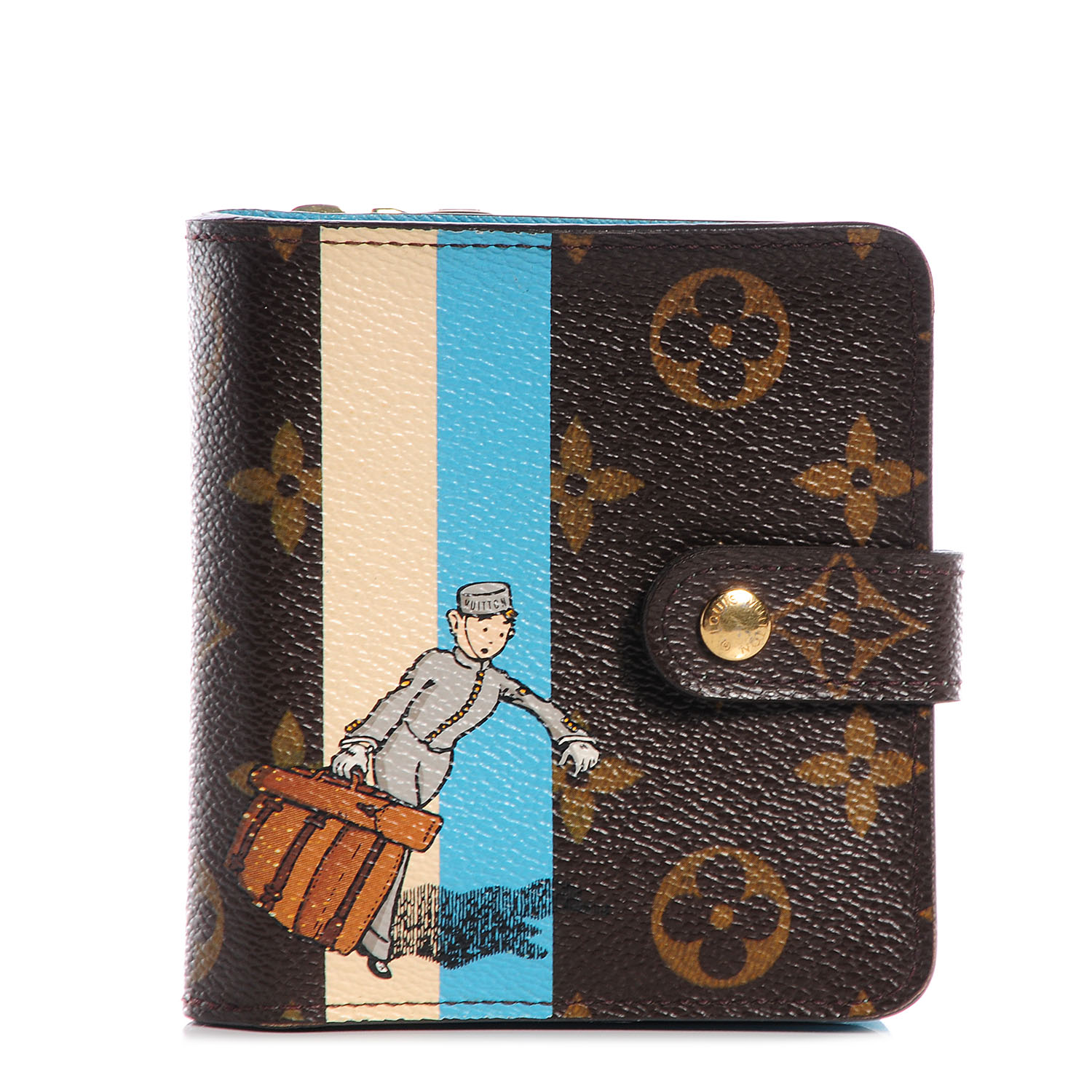 zippy compact wallet monogram