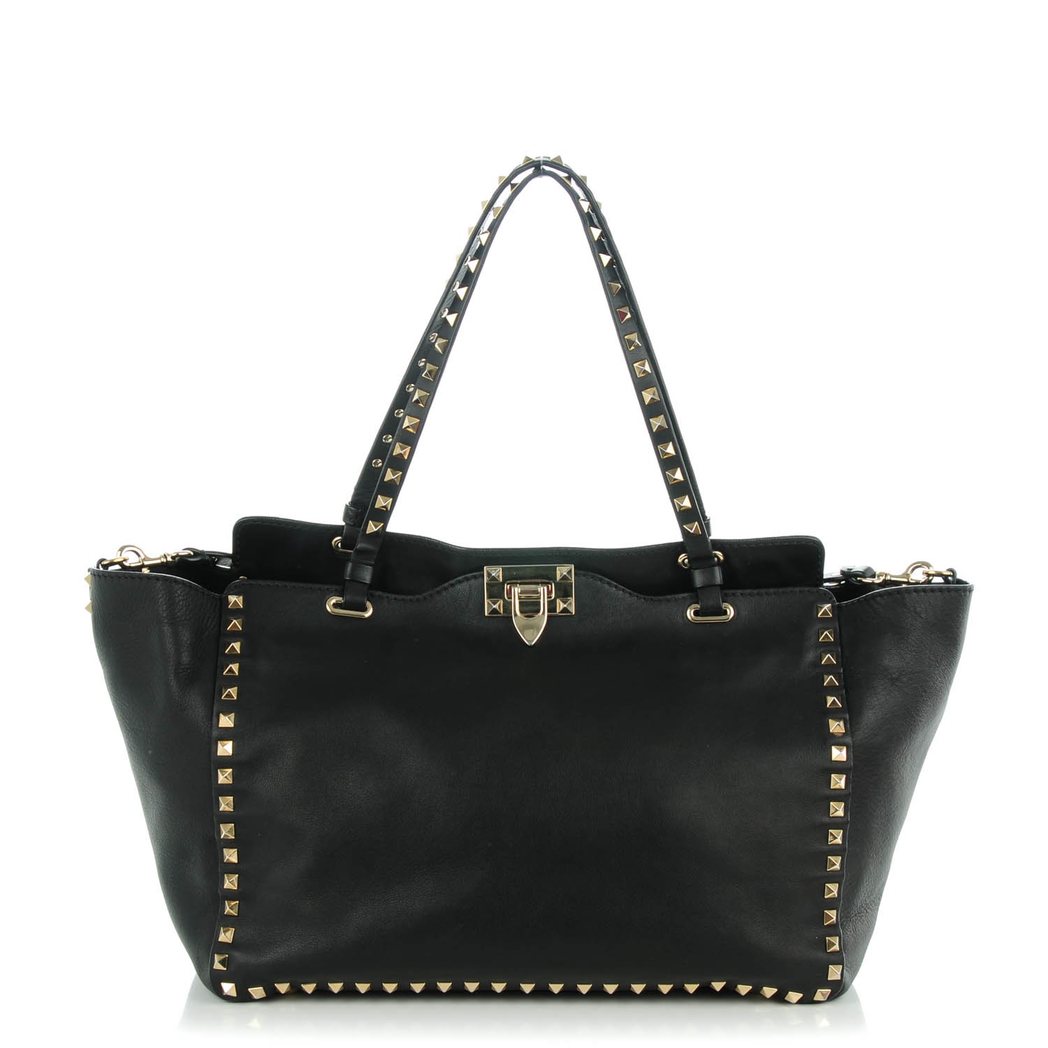 valentino rockstud vitello tote bag