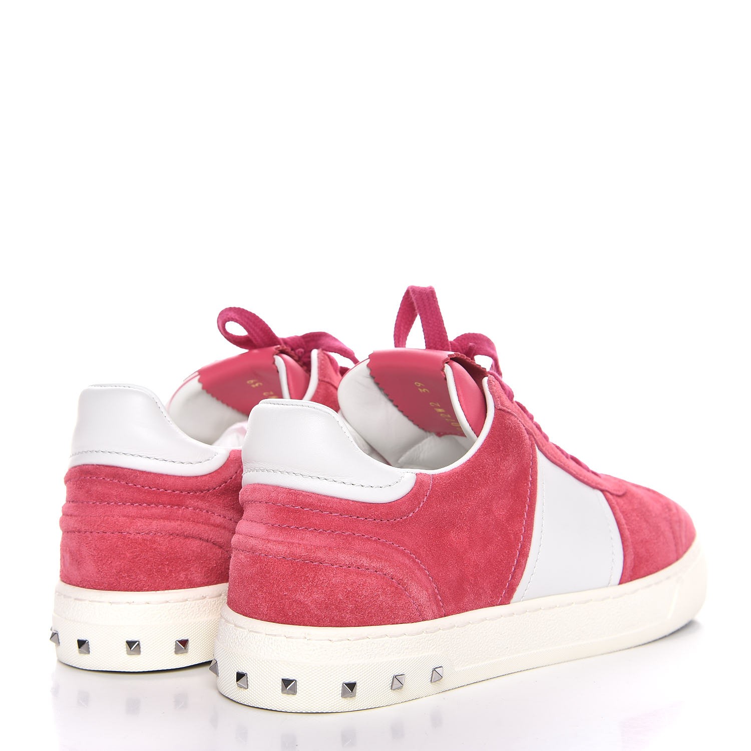 VALENTINO Suede Flycrew Sneakers 39 Pink 300342 | FASHIONPHILE