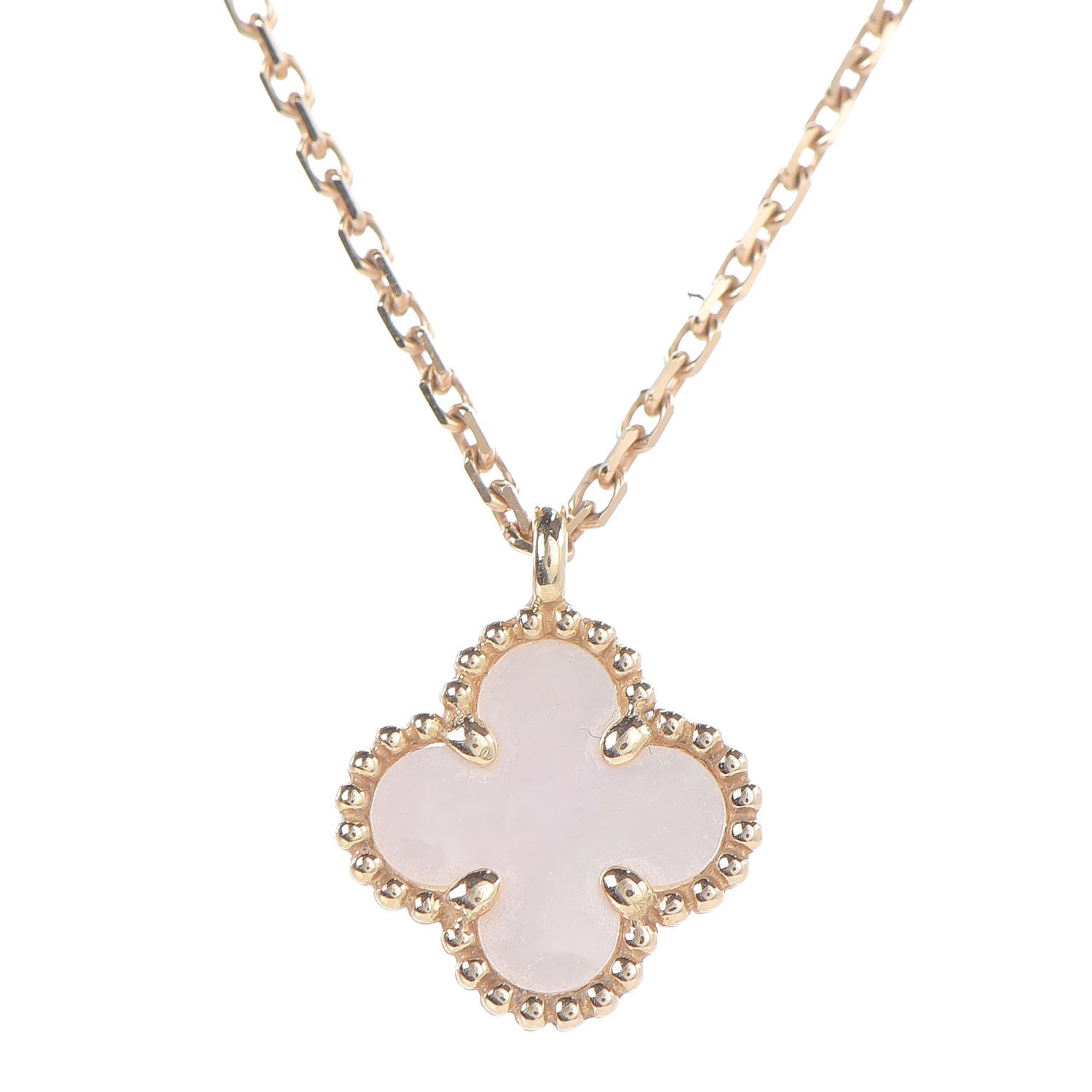 VAN CLEEF & ARPELS 18K Yellow Gold Mother of Pearl Sweet Alhambra ...