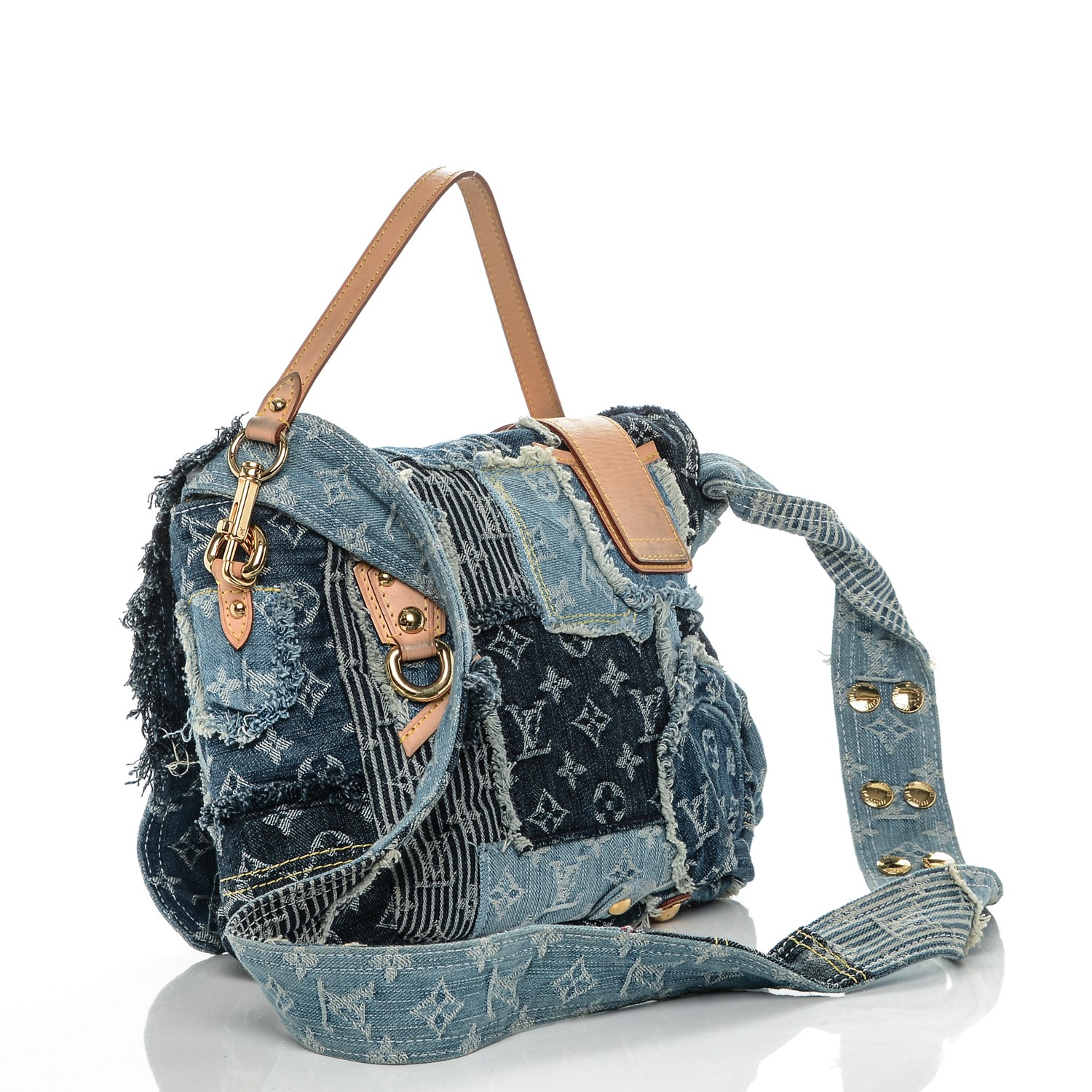 Louis Vuitton Patchwork Denim Bowly - Blue Totes, Handbags - LOU85646