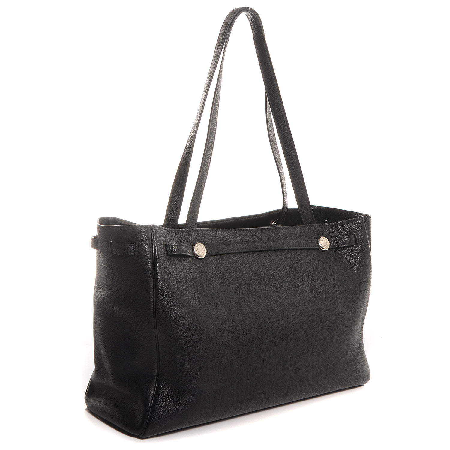 HERMES Togo Cabana Tote Black 81057 | FASHIONPHILE