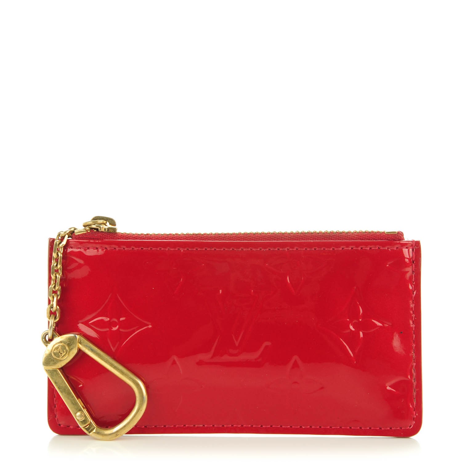 louis vuitton red vernis key pouch