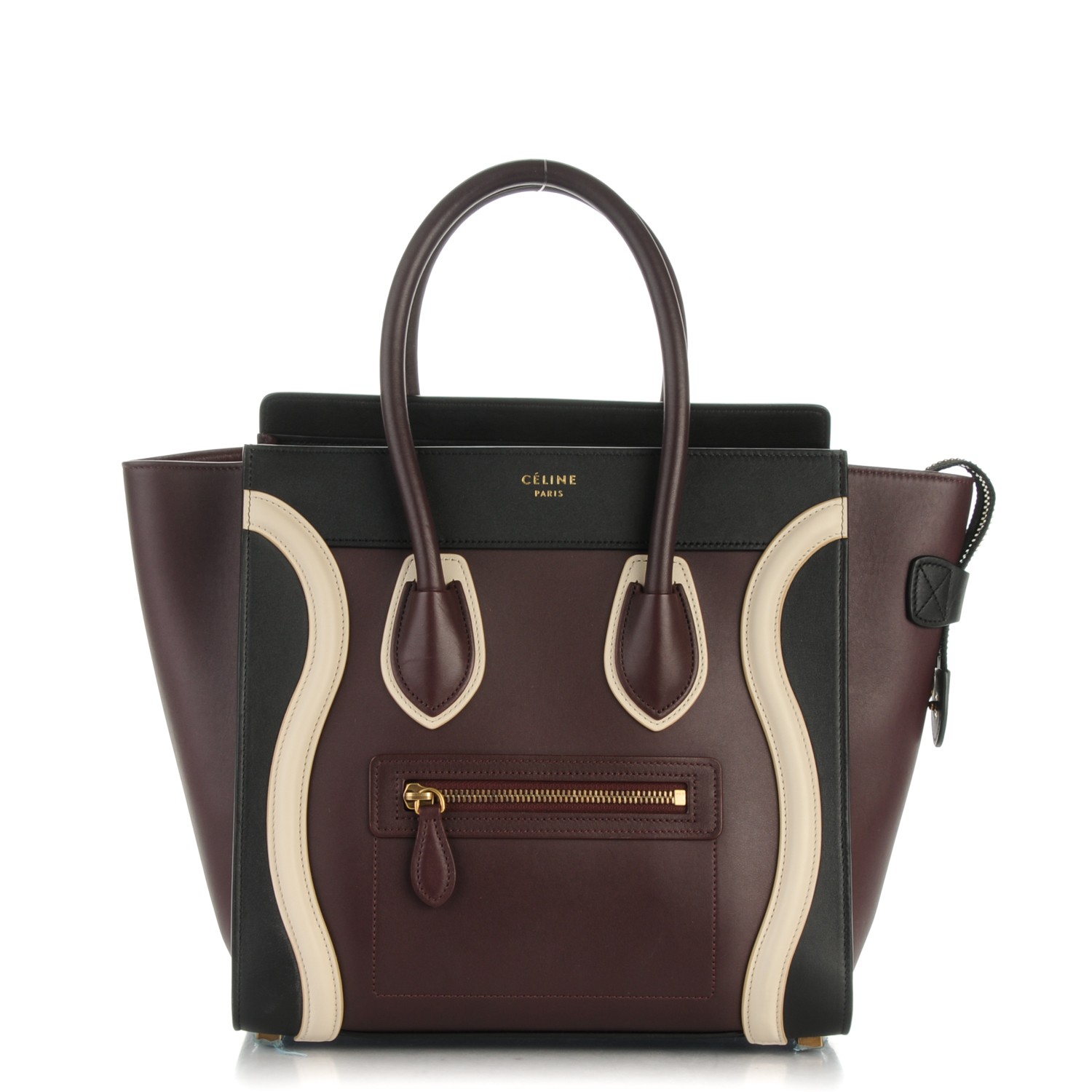 celine micro luggage burgundy