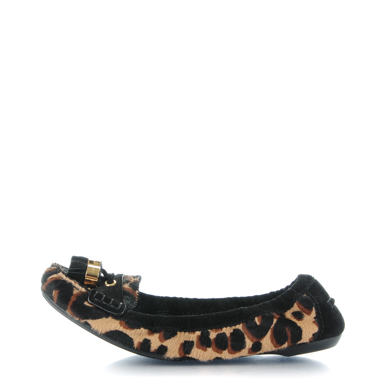 leopard pony hair flats