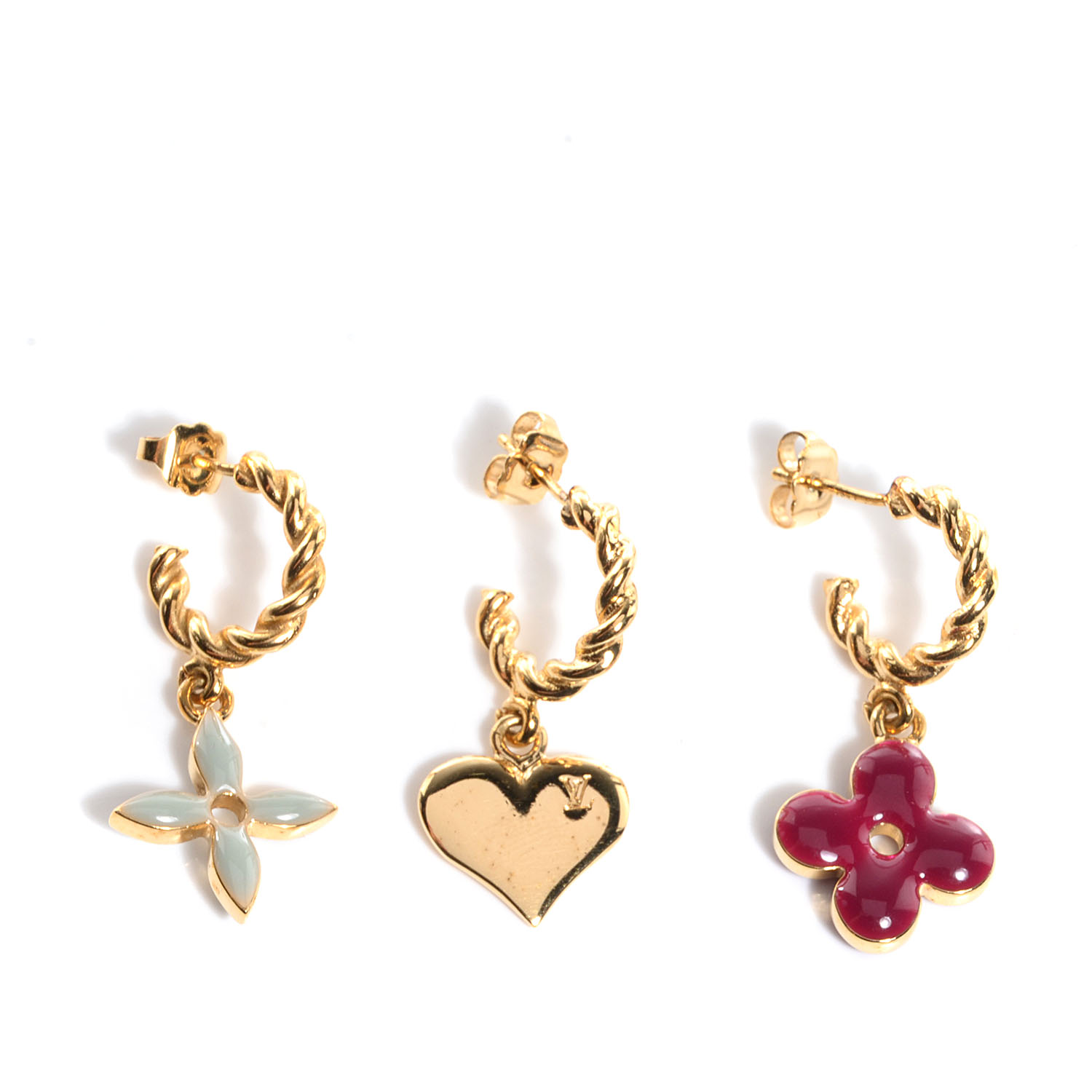 Monogram earrings Louis Vuitton Gold in Metal - 37314267