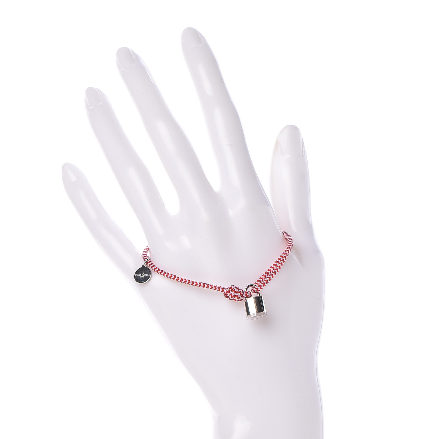 Louis Vuitton Sophie Turner Sterling Silver Lockit Bracelet Red