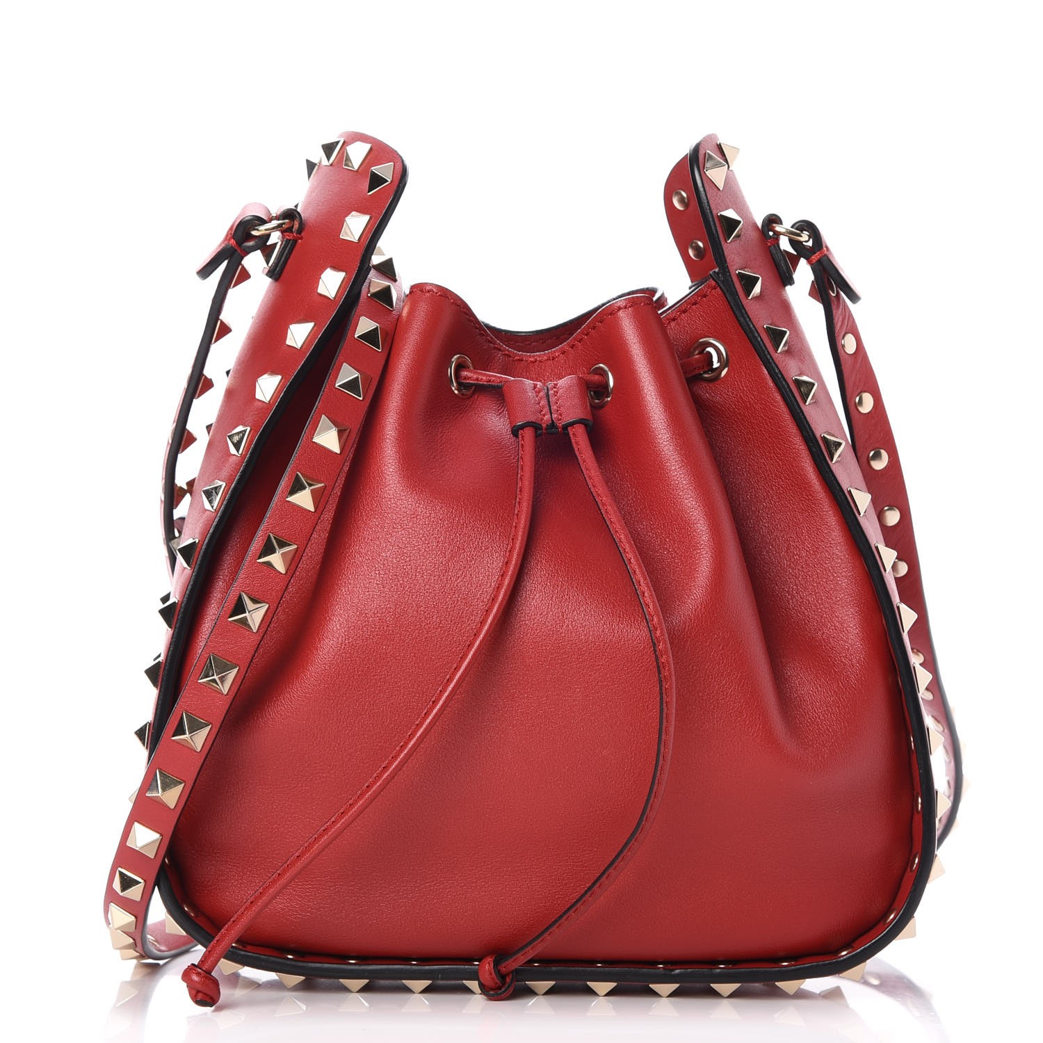 valentino red bucket bag