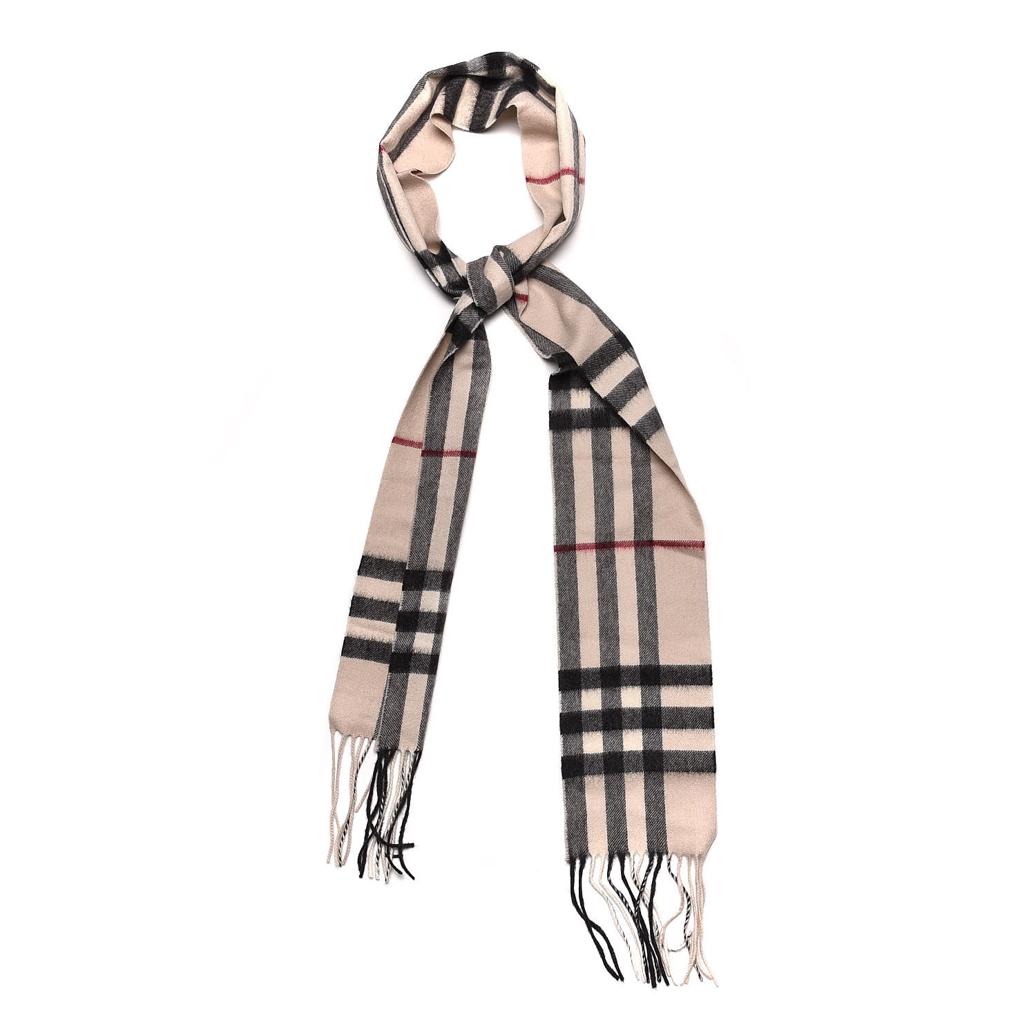 burberry giant check cashmere skinny scarf