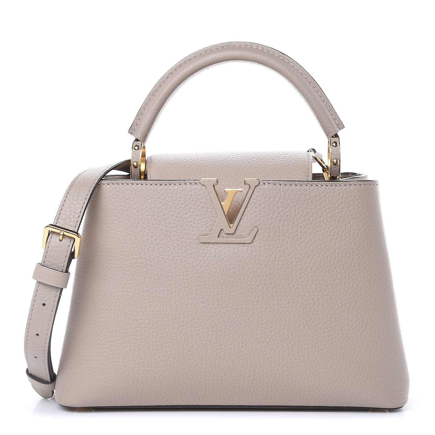 LOUIS VUITTON Taurillon Capucines BB Galet 454134